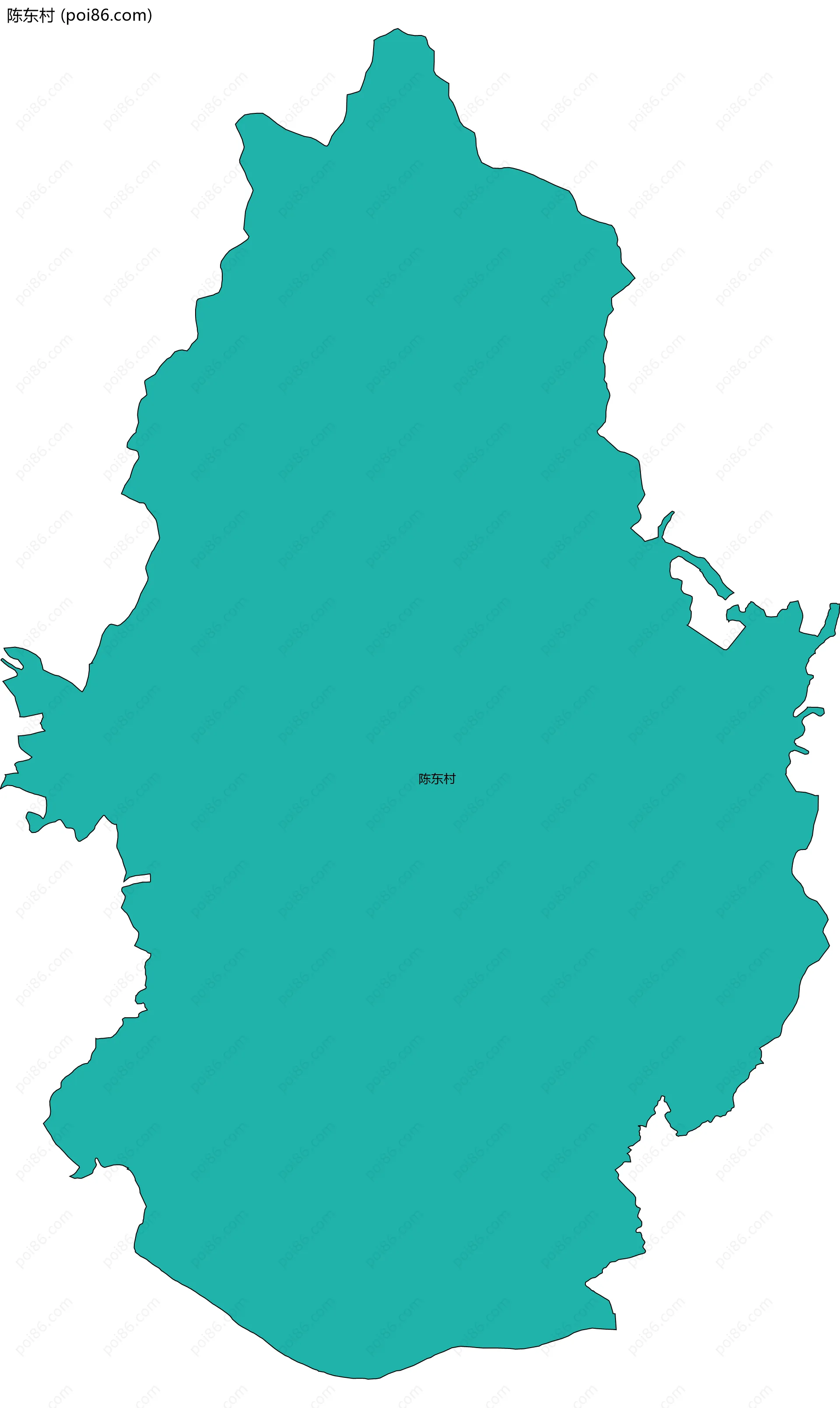 陈东村边界地图
