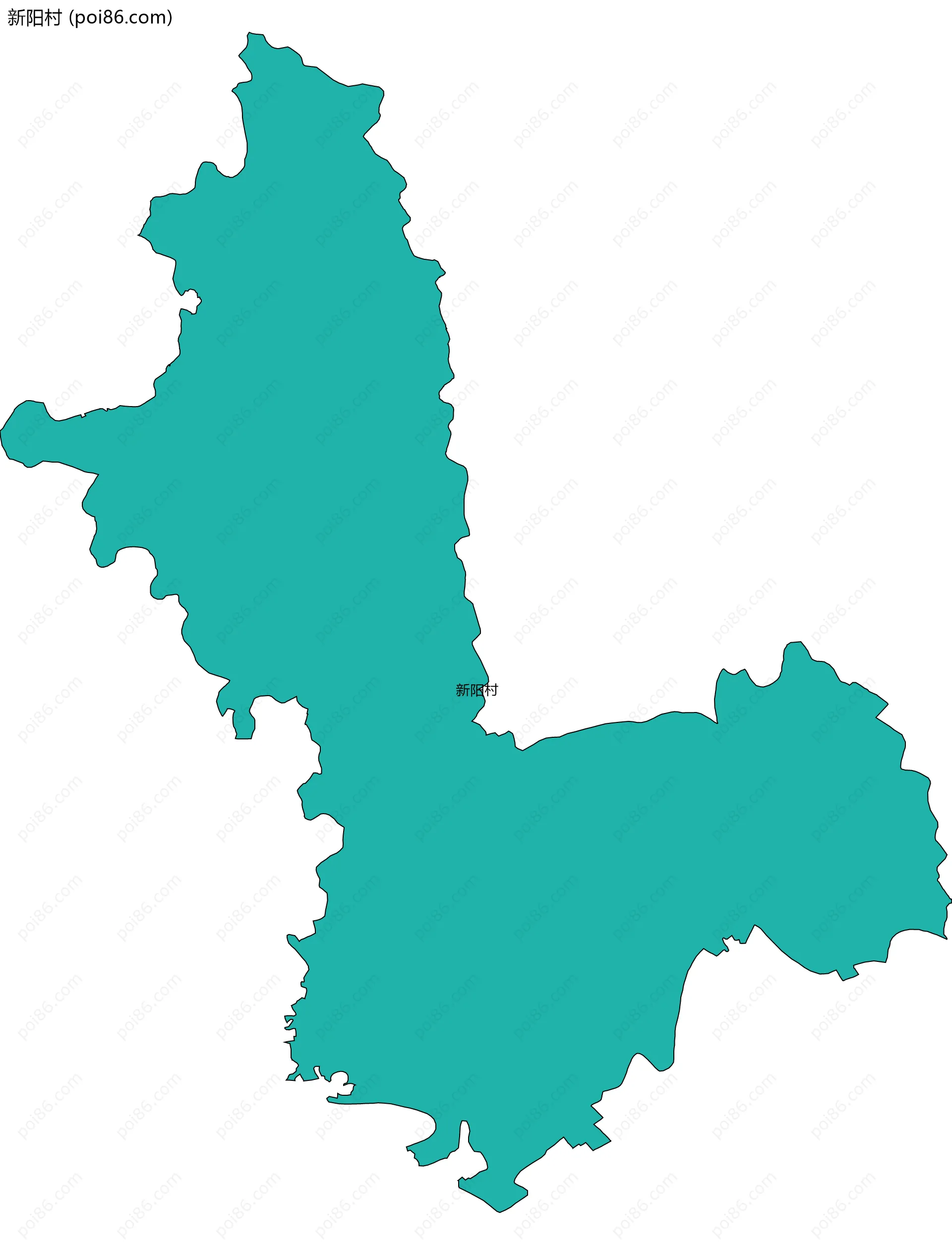 新阳村边界地图