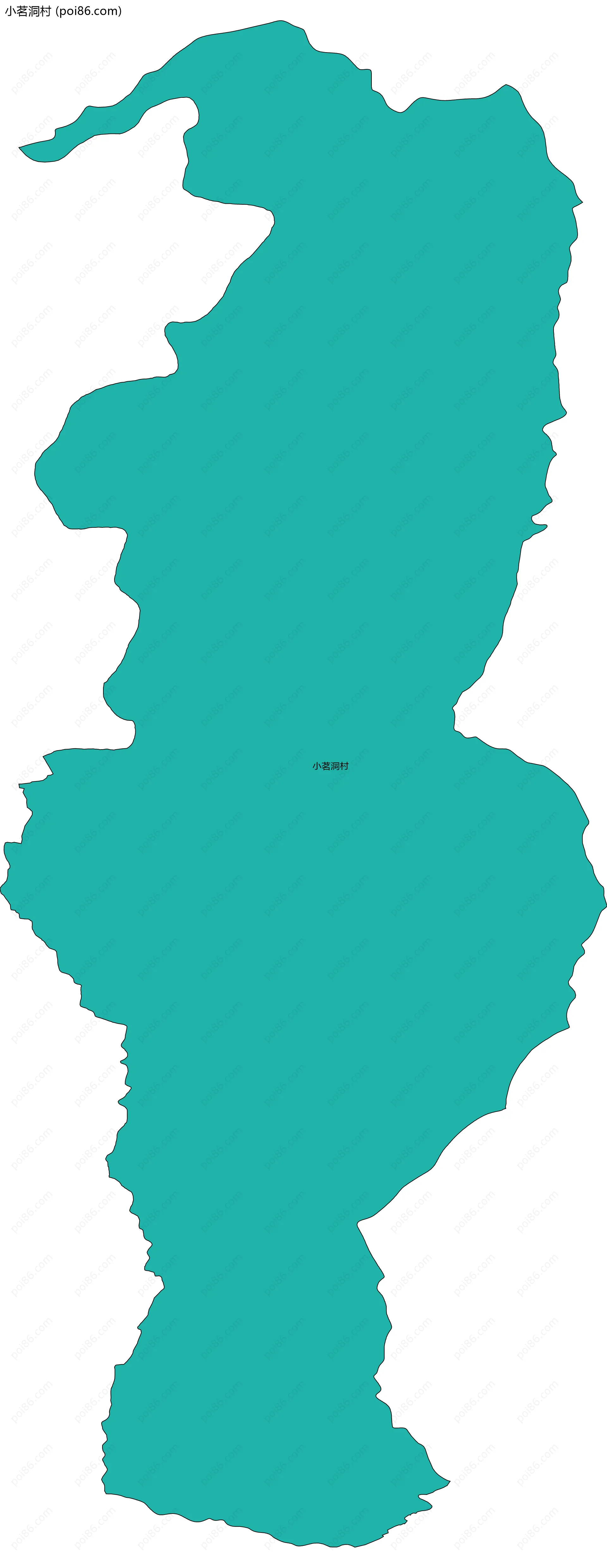 小茗洞村边界地图