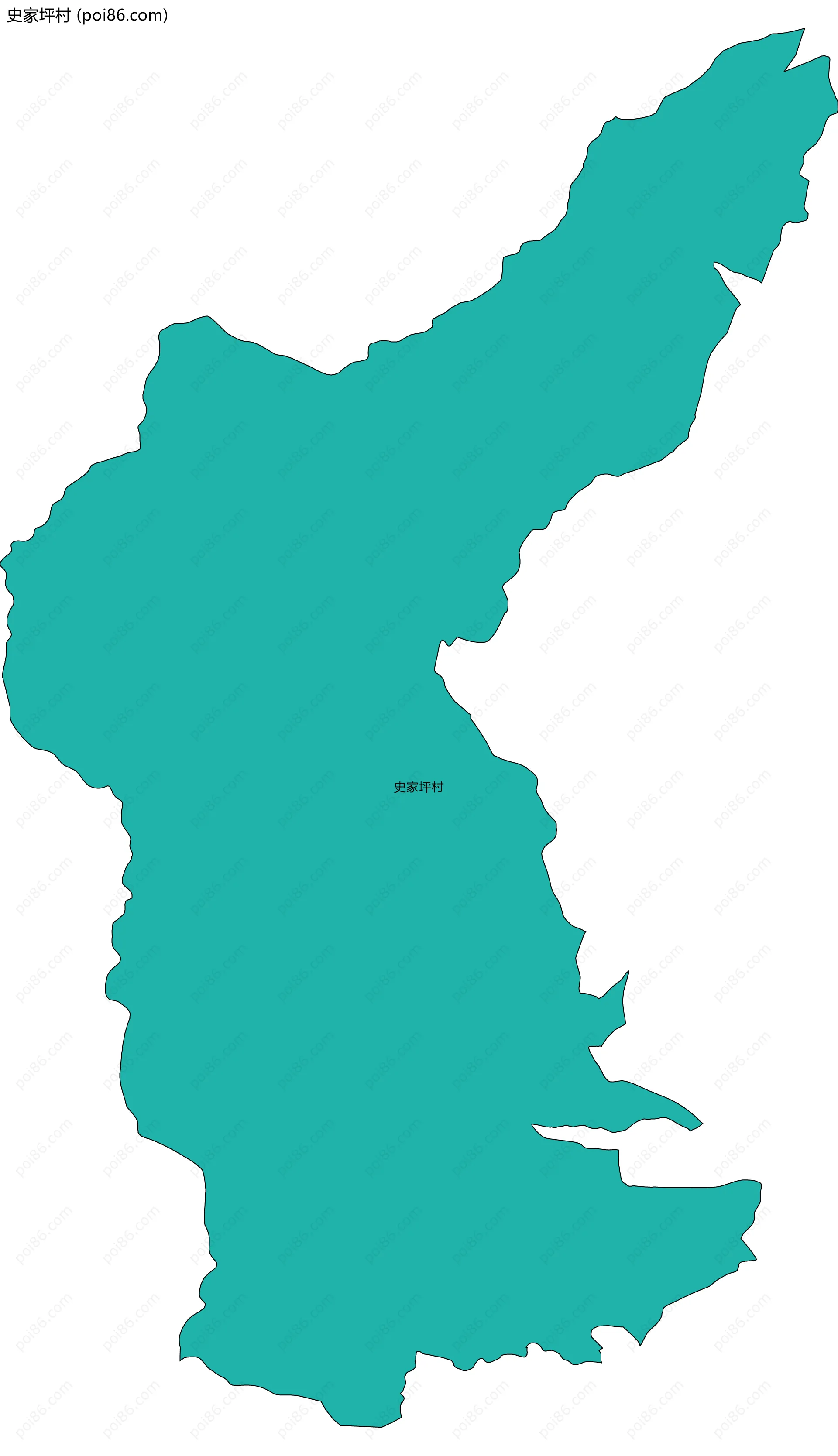 史家坪村边界地图