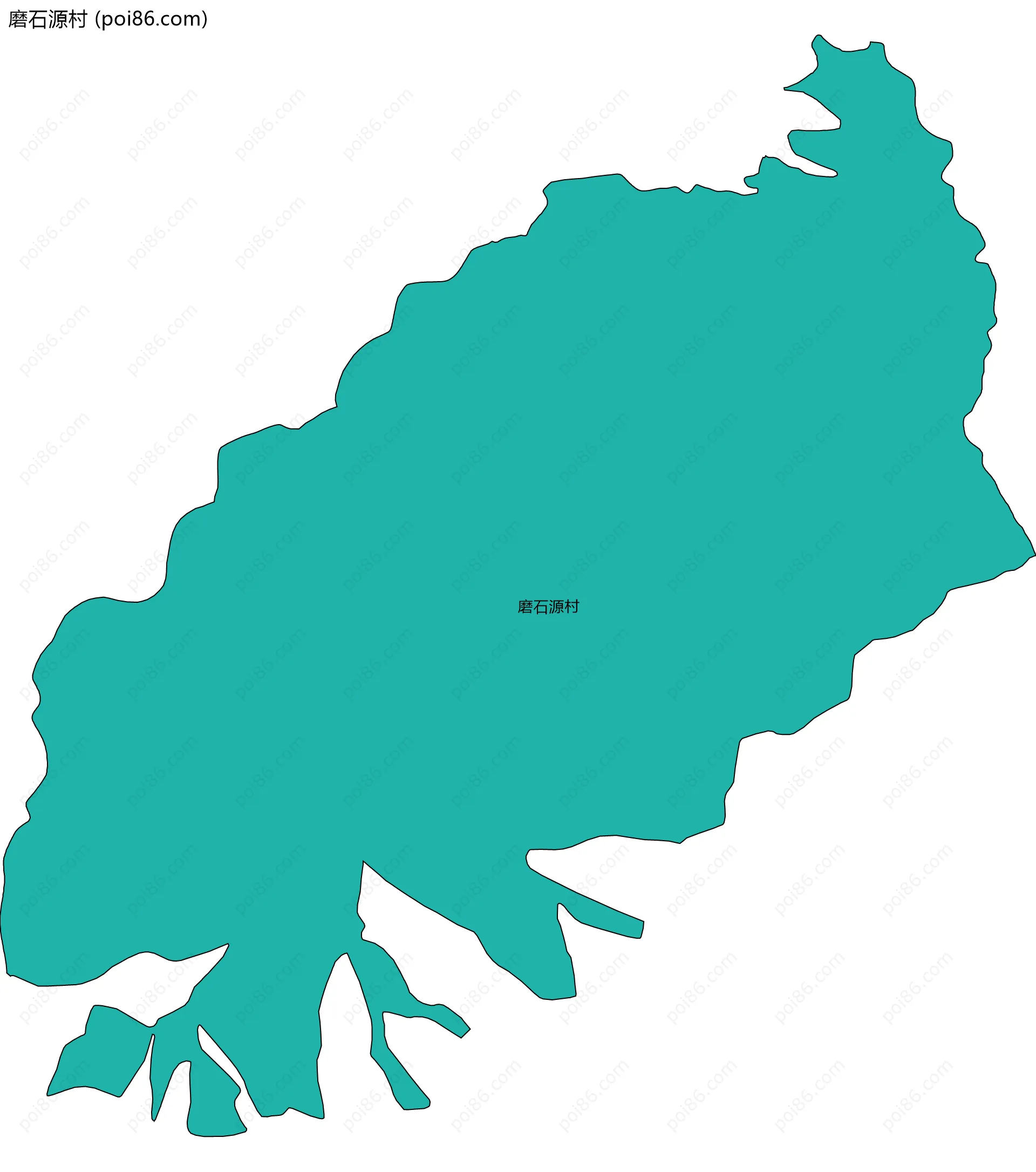 磨石源村边界地图