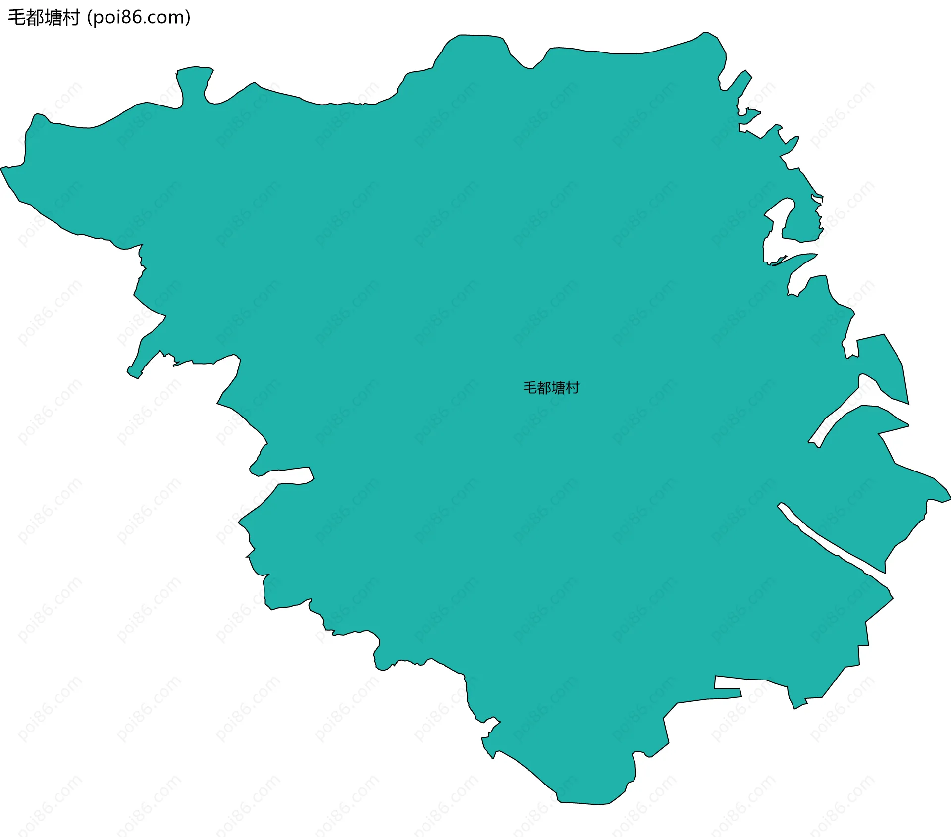 毛都塘村边界地图