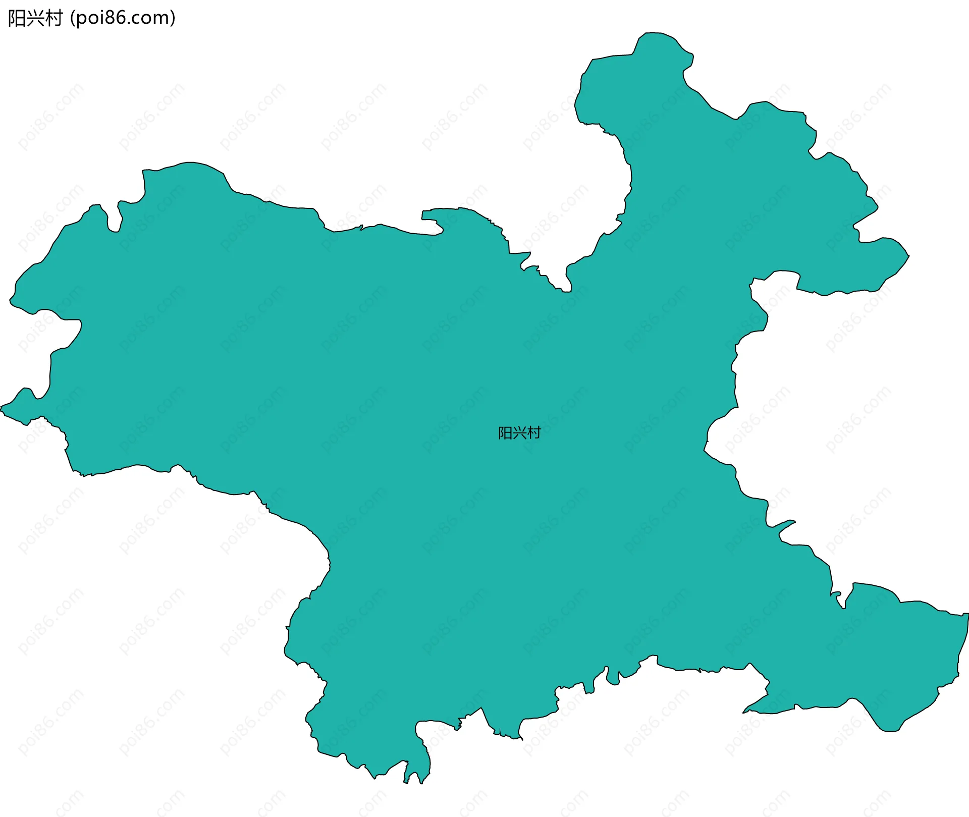 阳兴村边界地图