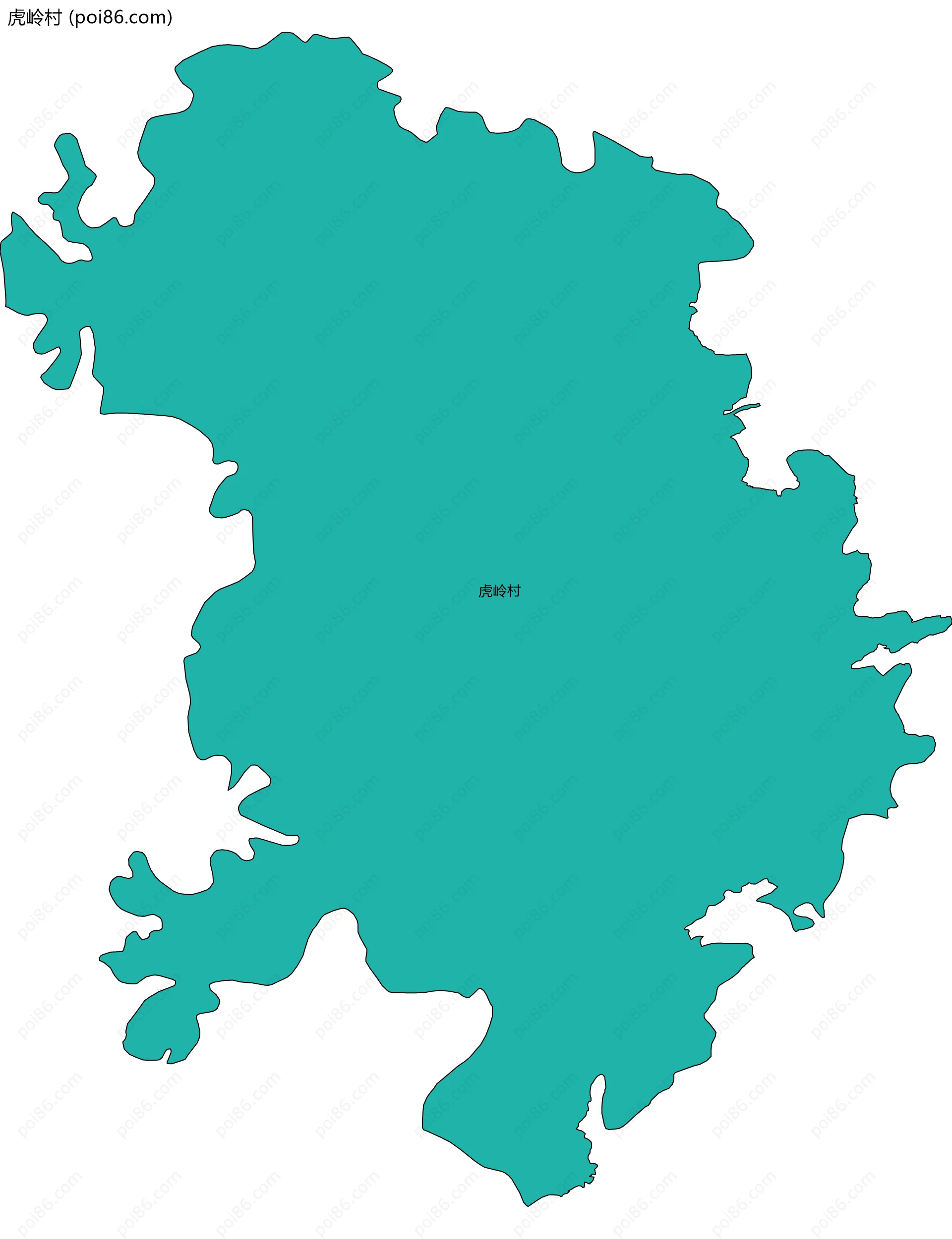 虎岭村边界地图