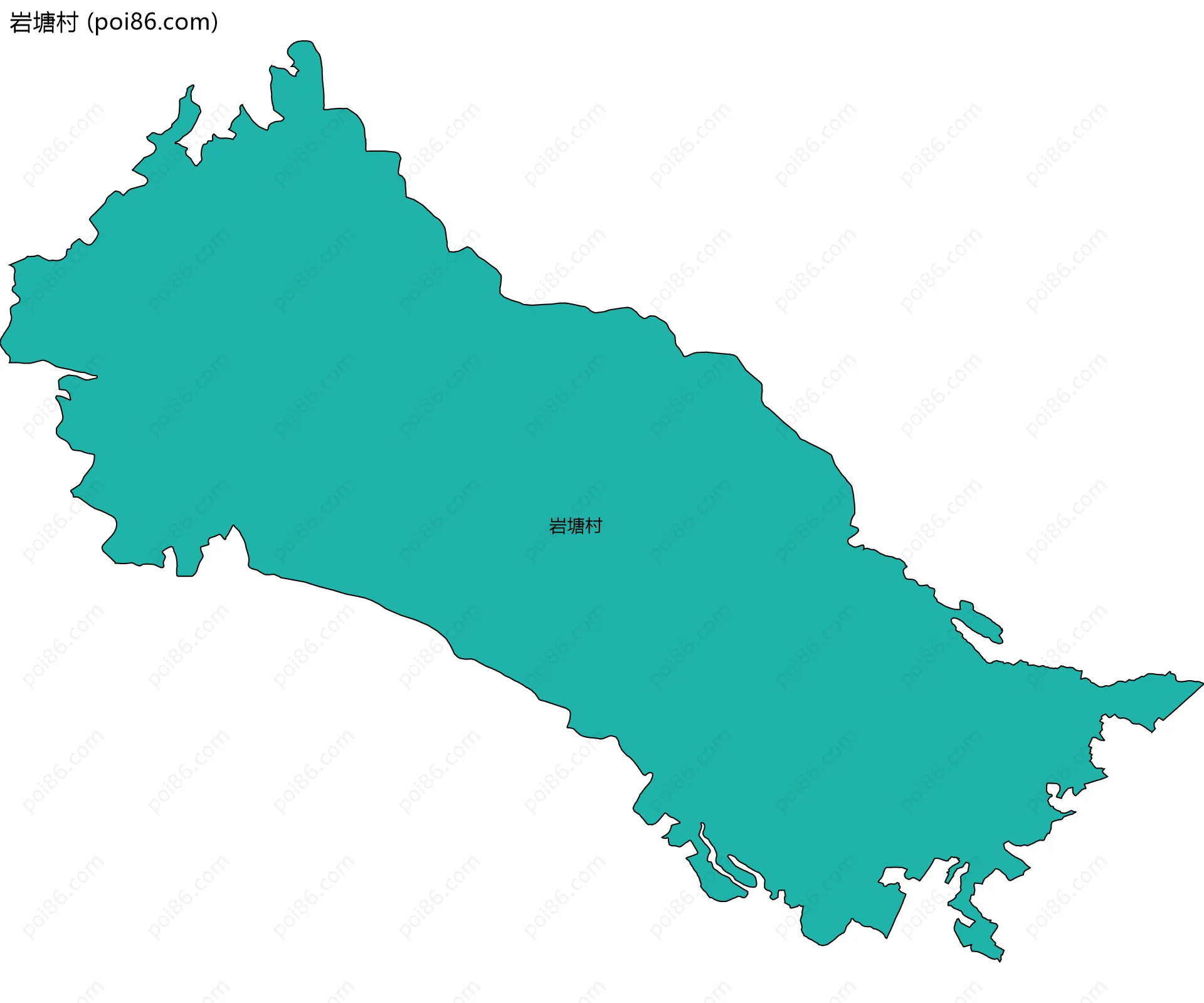 岩塘村边界地图