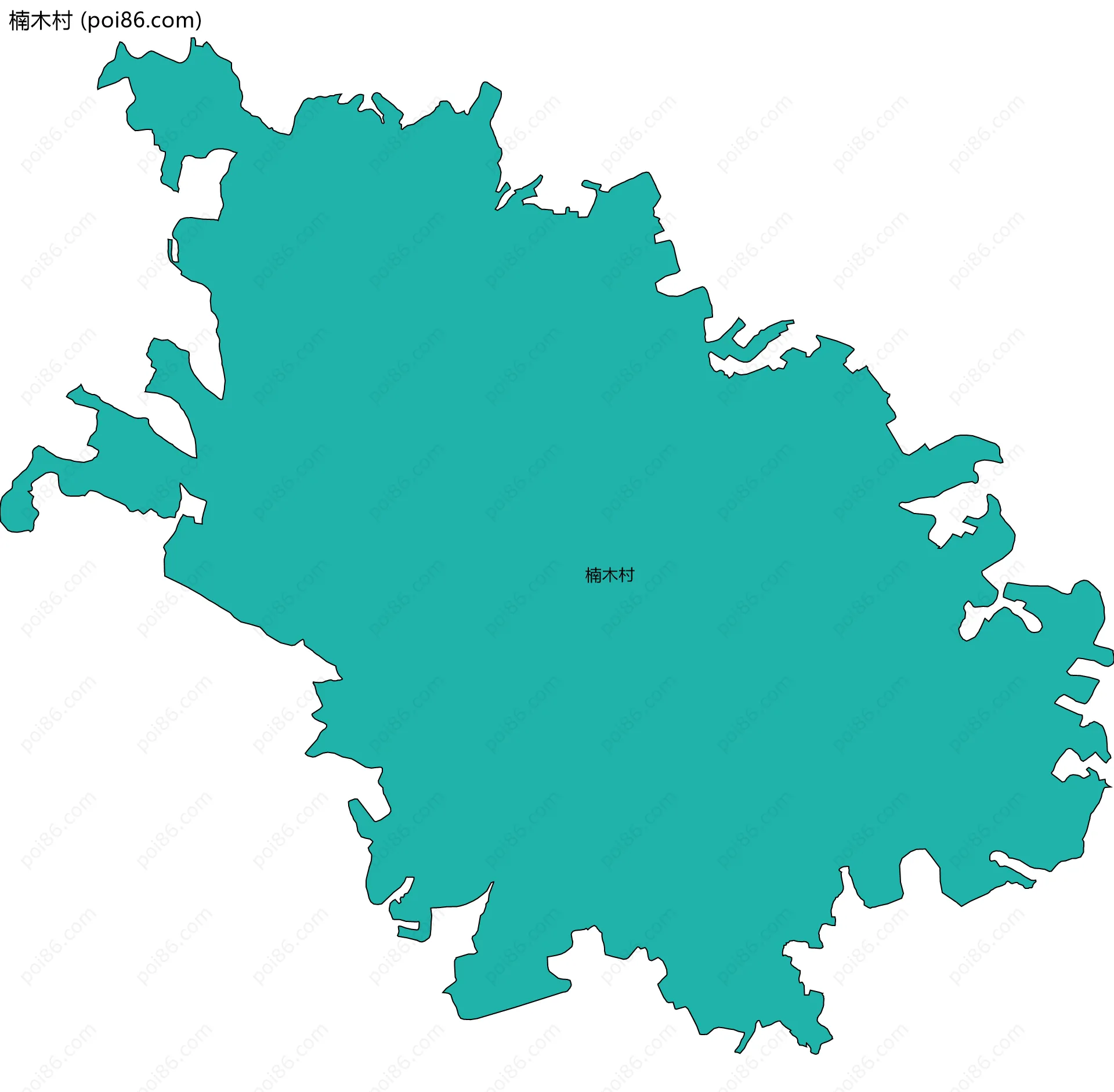 楠木村边界地图