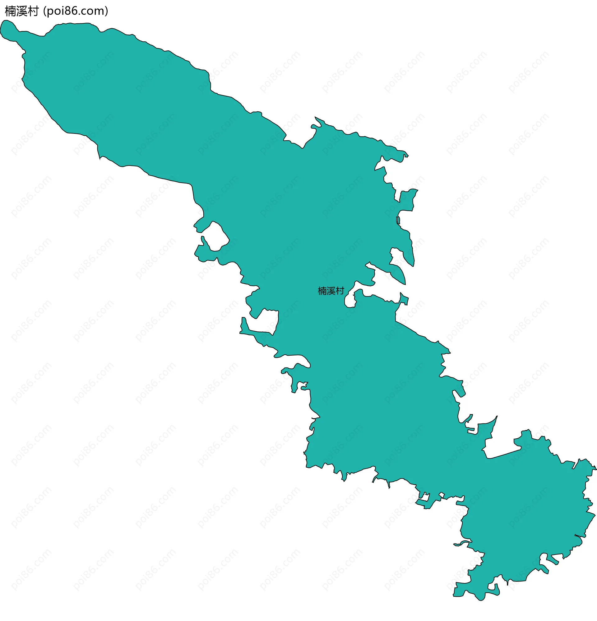 楠溪村边界地图