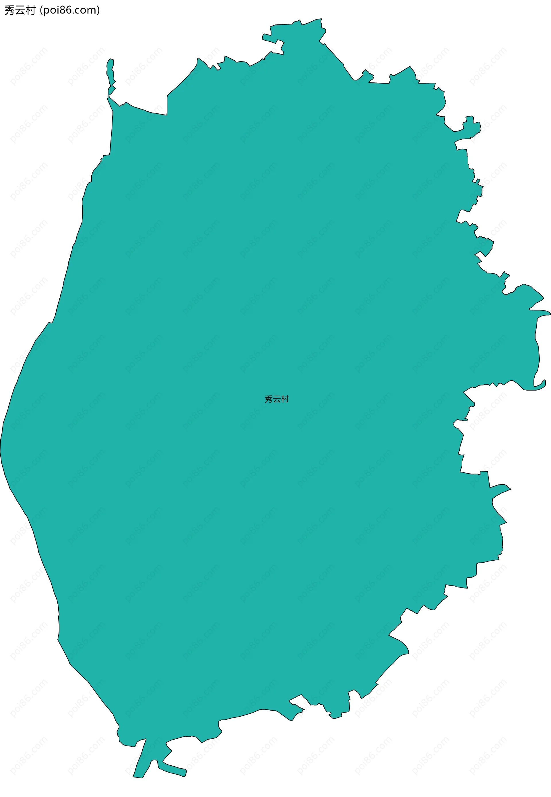 秀云村边界地图