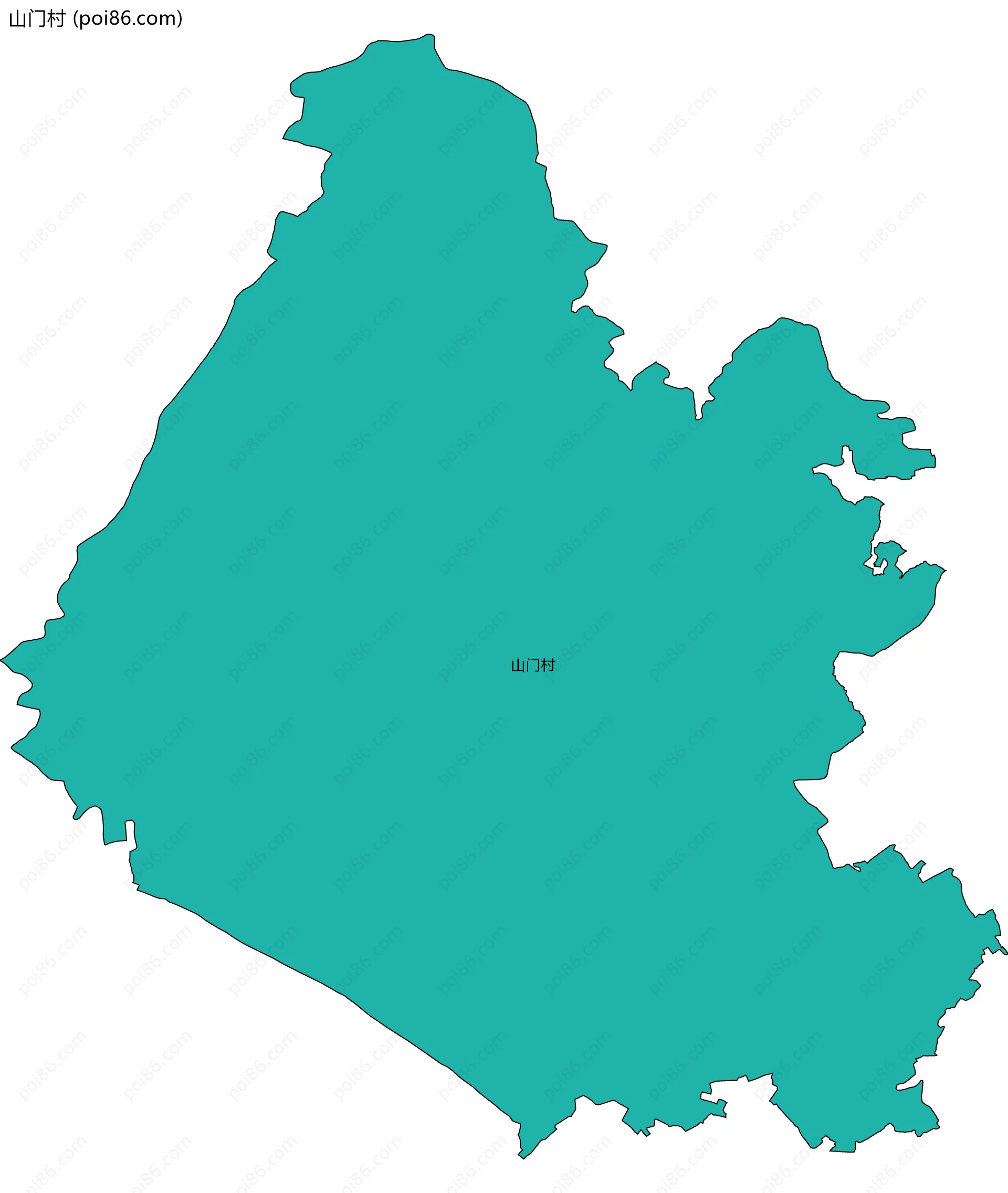 山门村边界地图