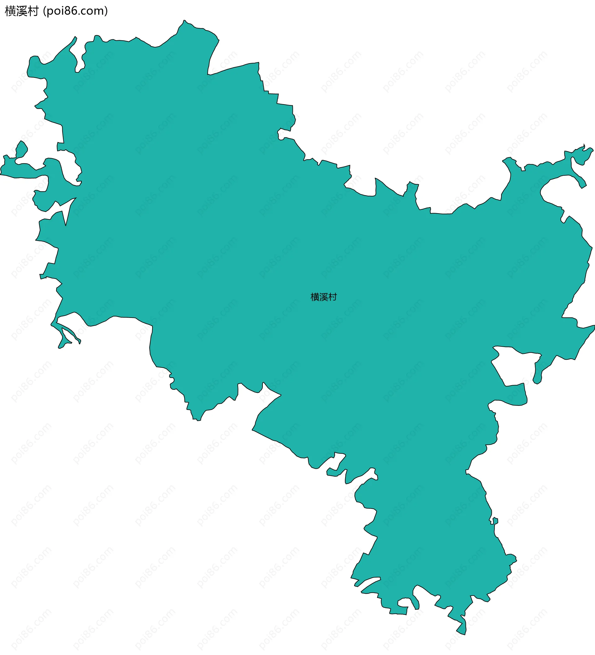 横溪村边界地图