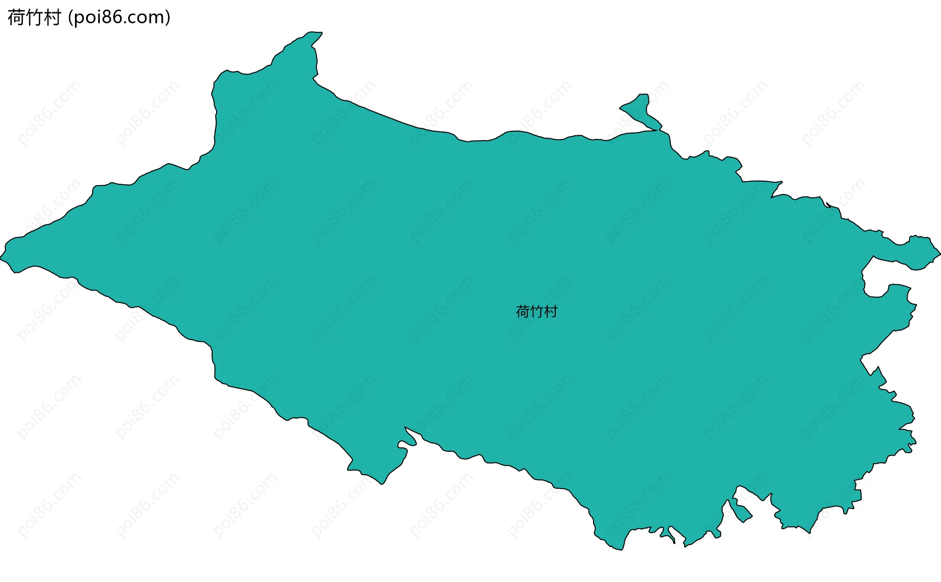 荷竹村边界地图