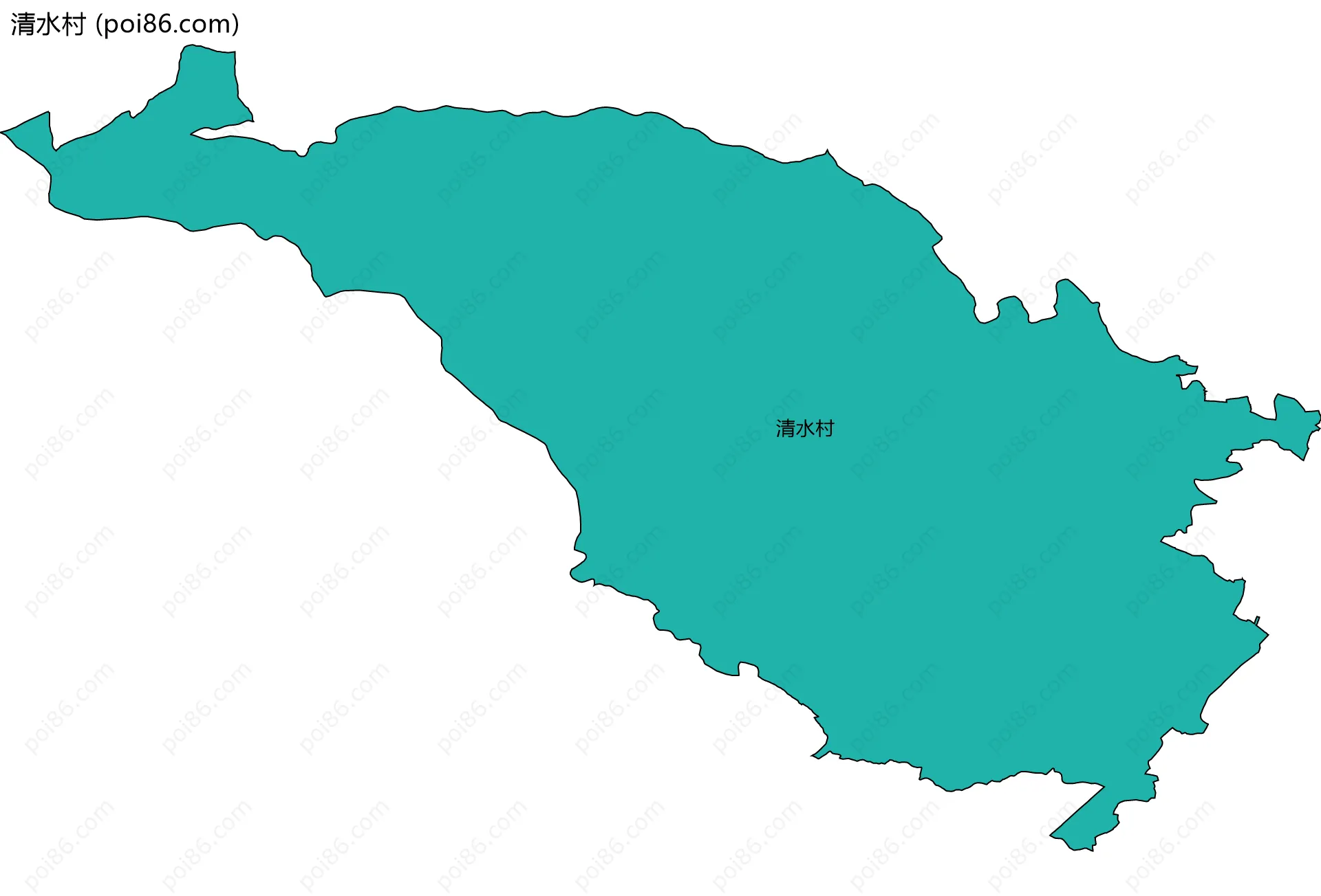 清水村边界地图