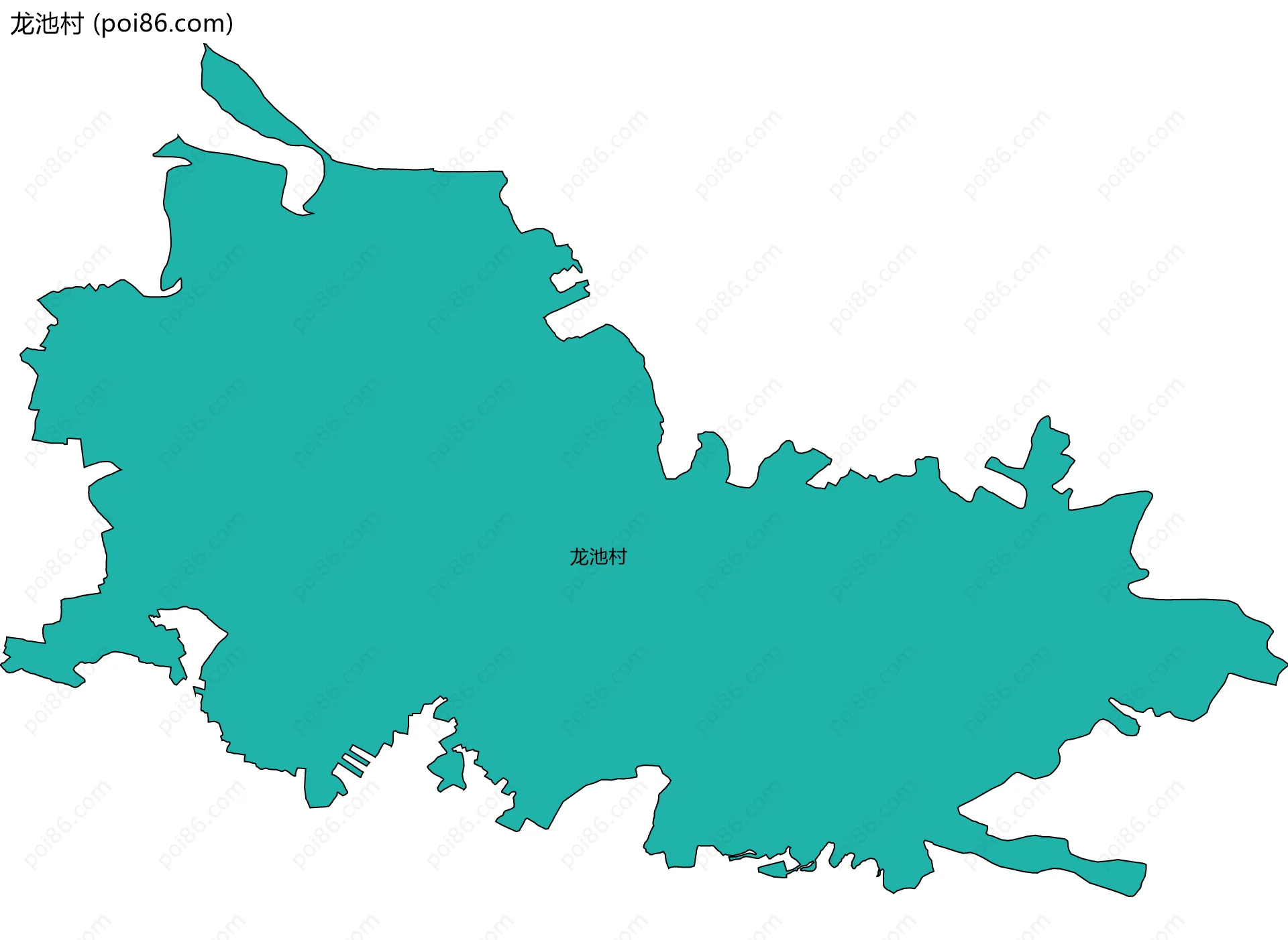 龙池村边界地图