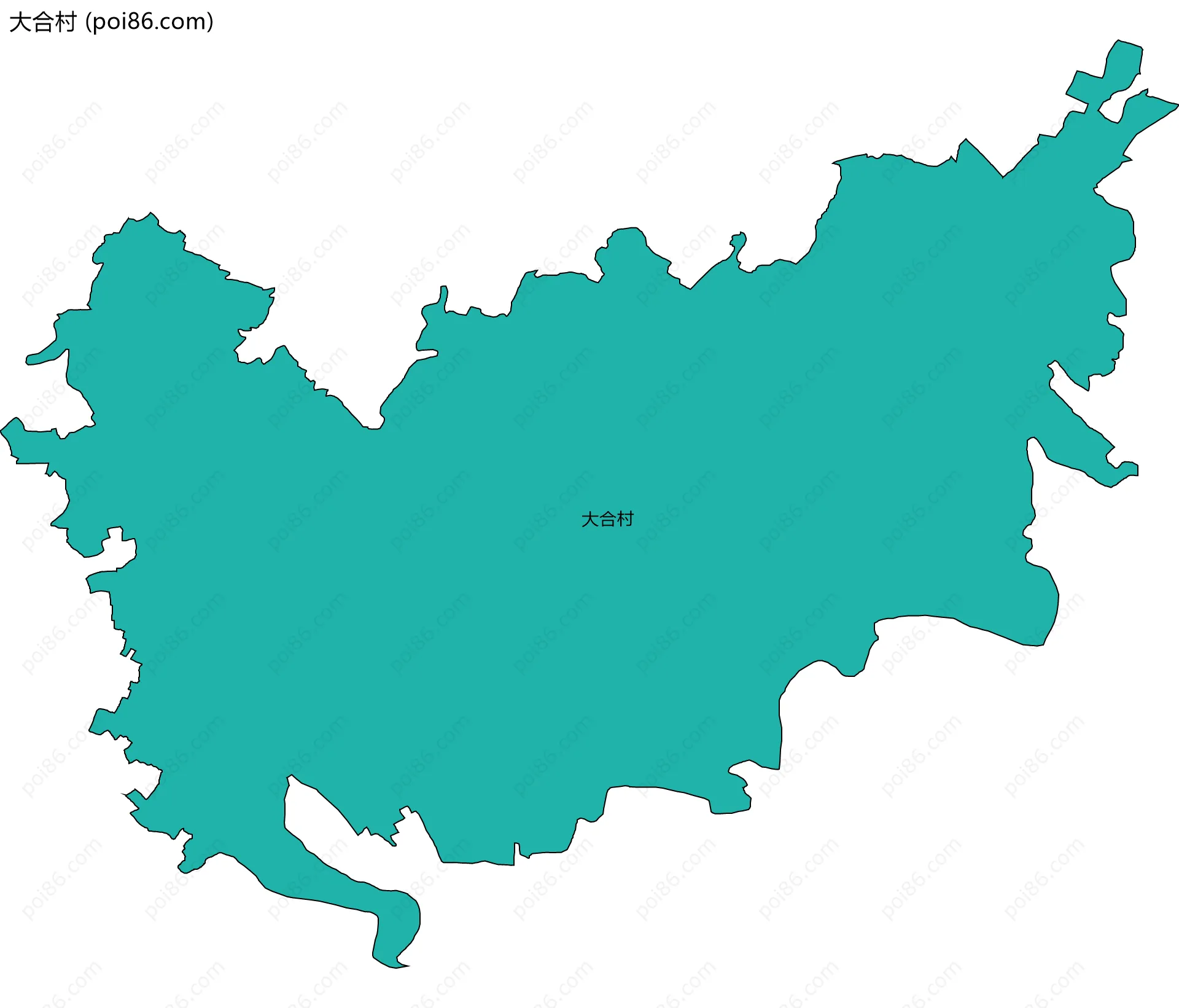 大合村边界地图