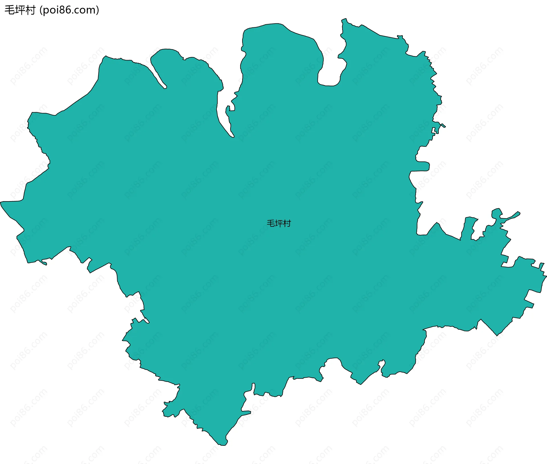 毛坪村边界地图