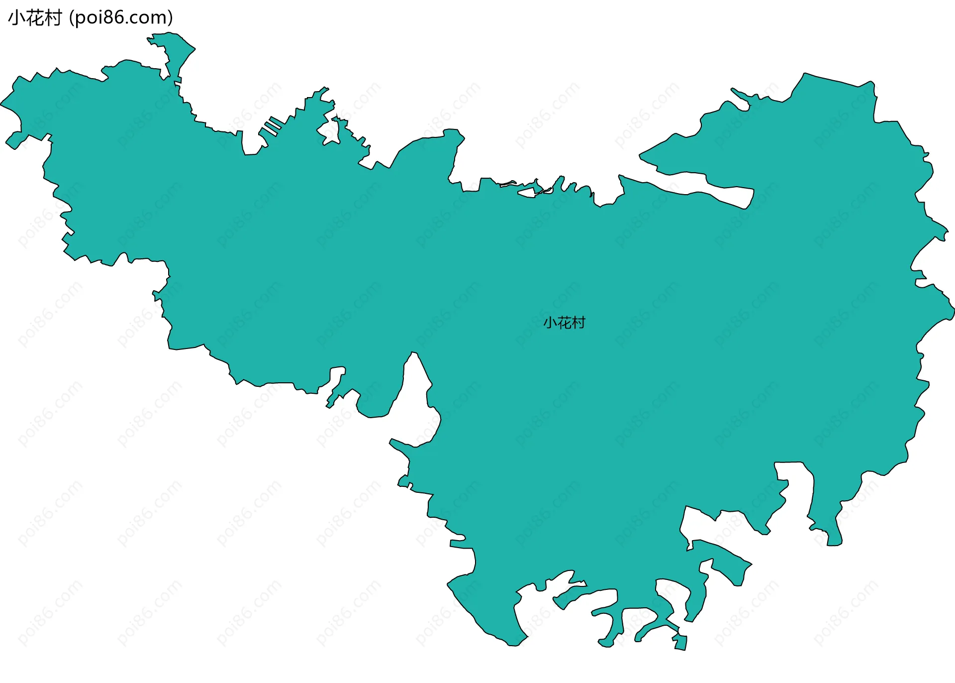 小花村边界地图