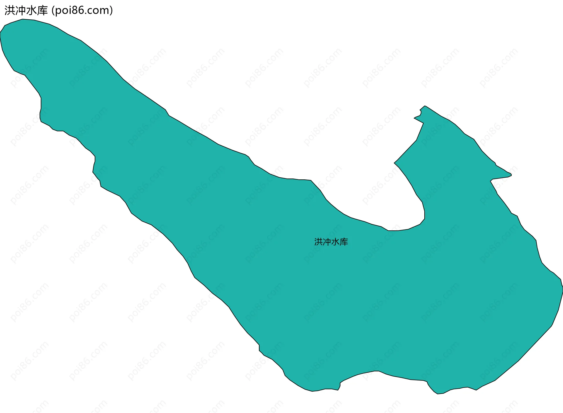 洪冲水库边界地图