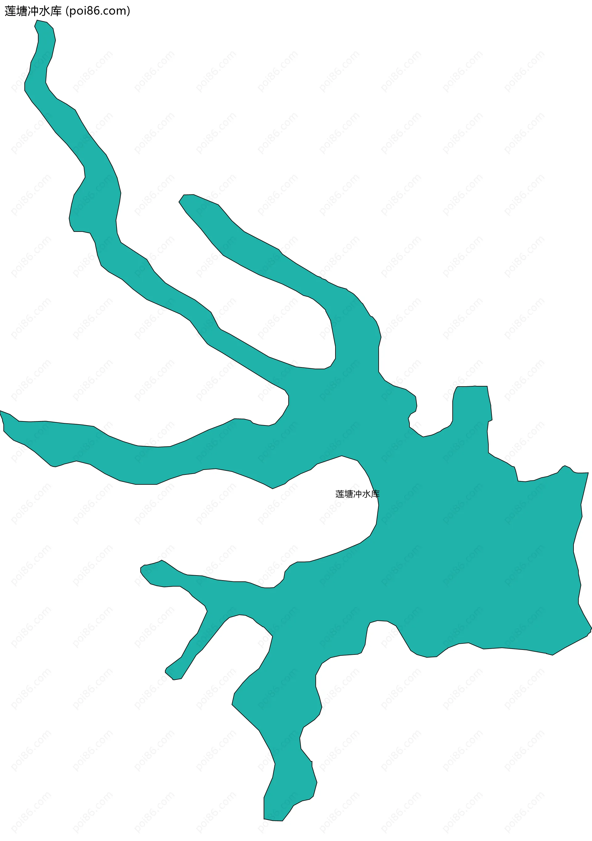 莲塘冲水库边界地图