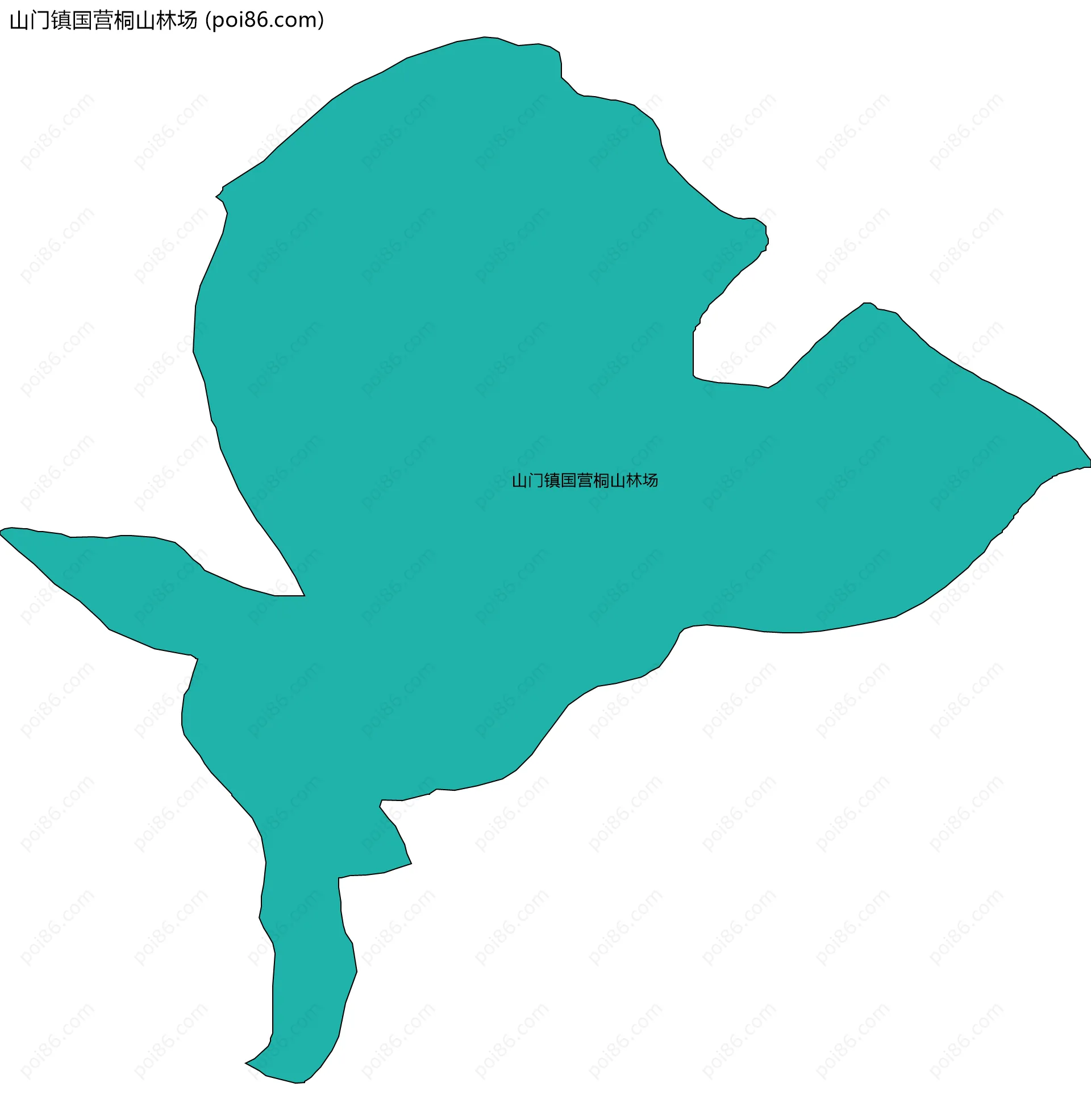 山门镇国营桐山林场边界地图