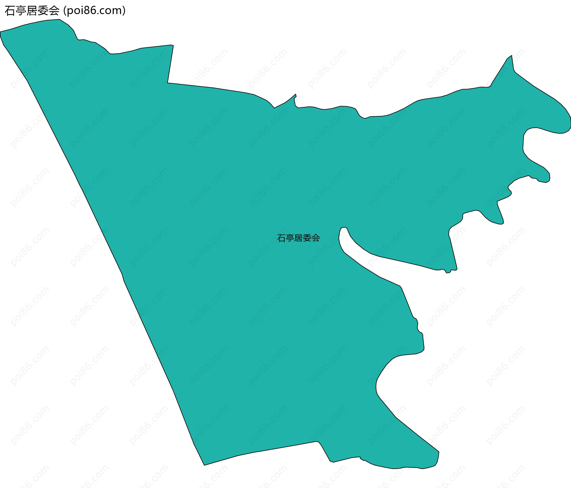 石亭居委会边界地图