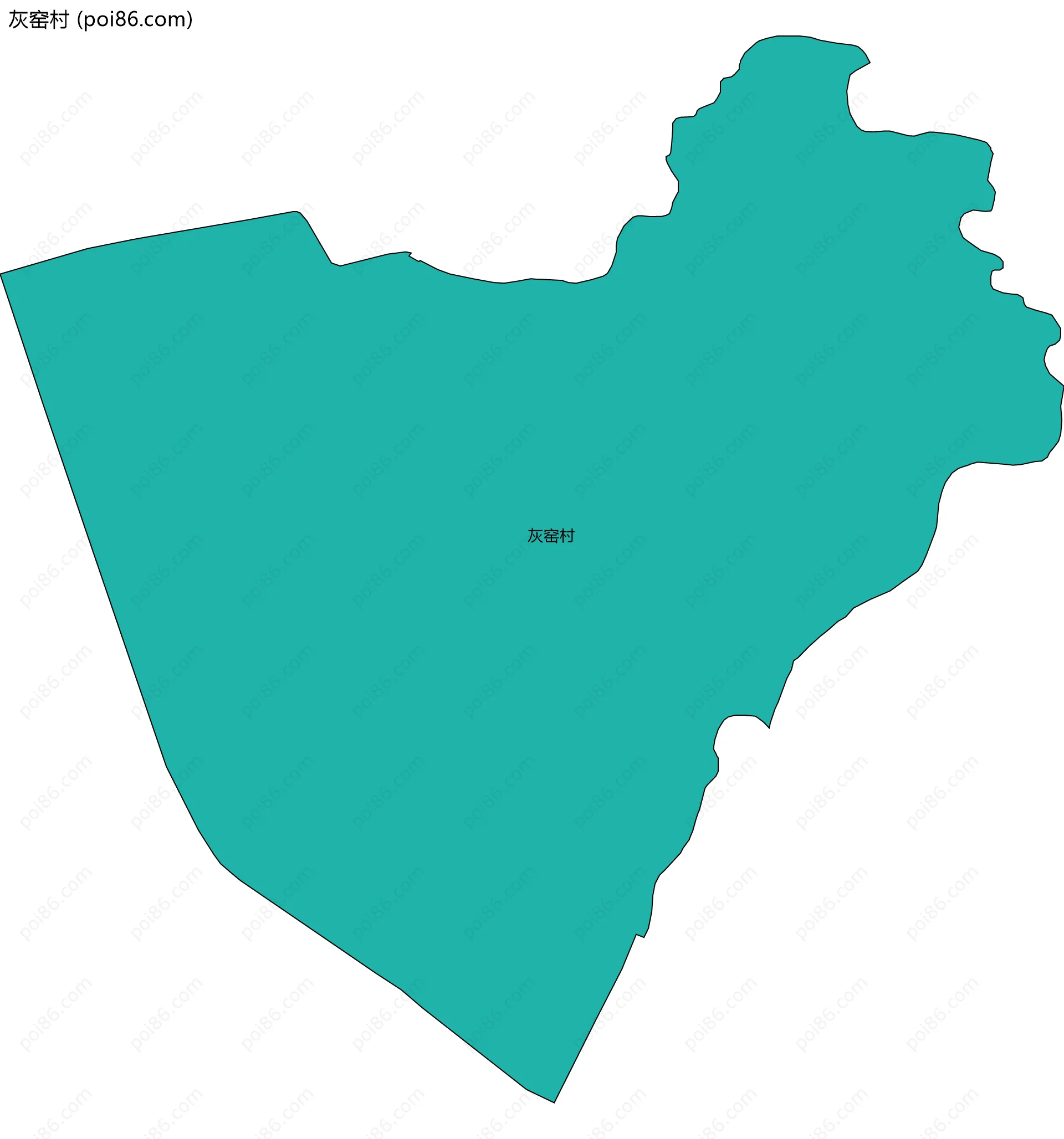 灰窑村边界地图