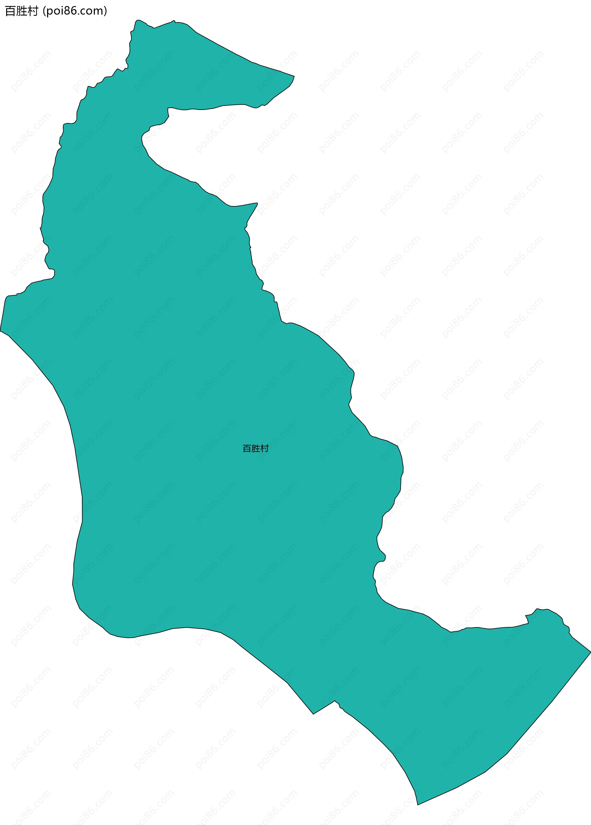 百胜村边界地图