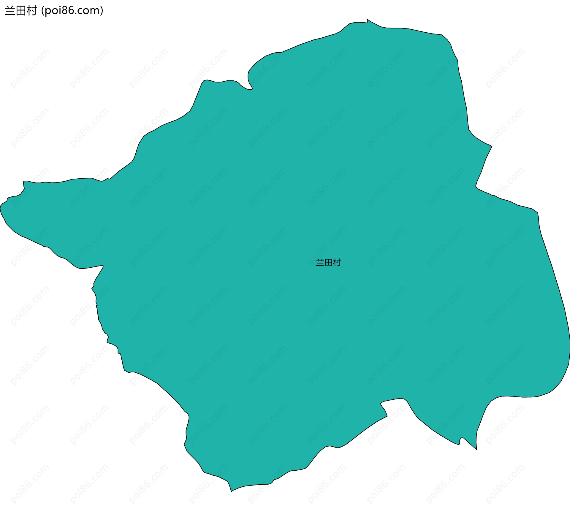 兰田村边界地图