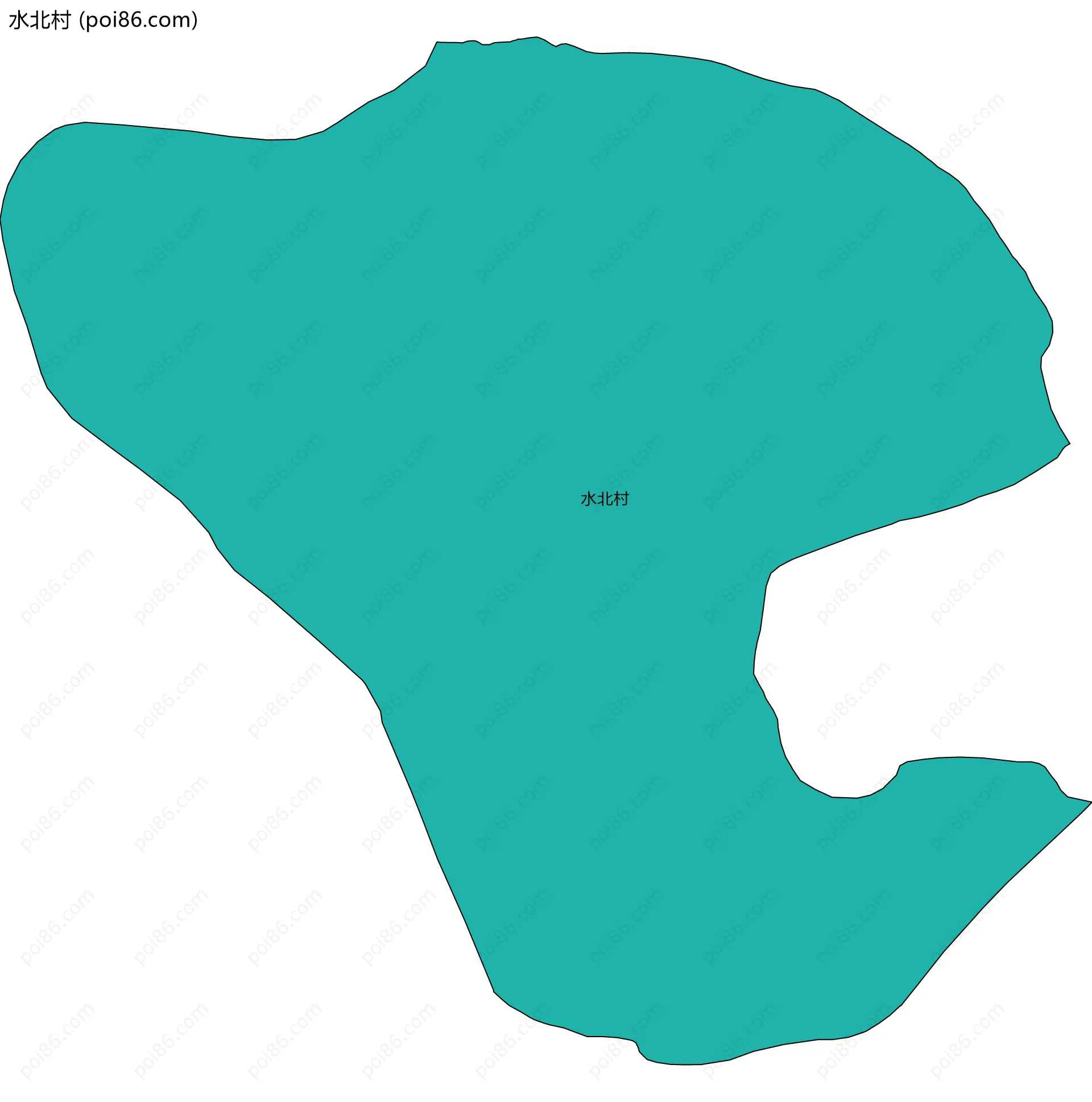 水北村边界地图