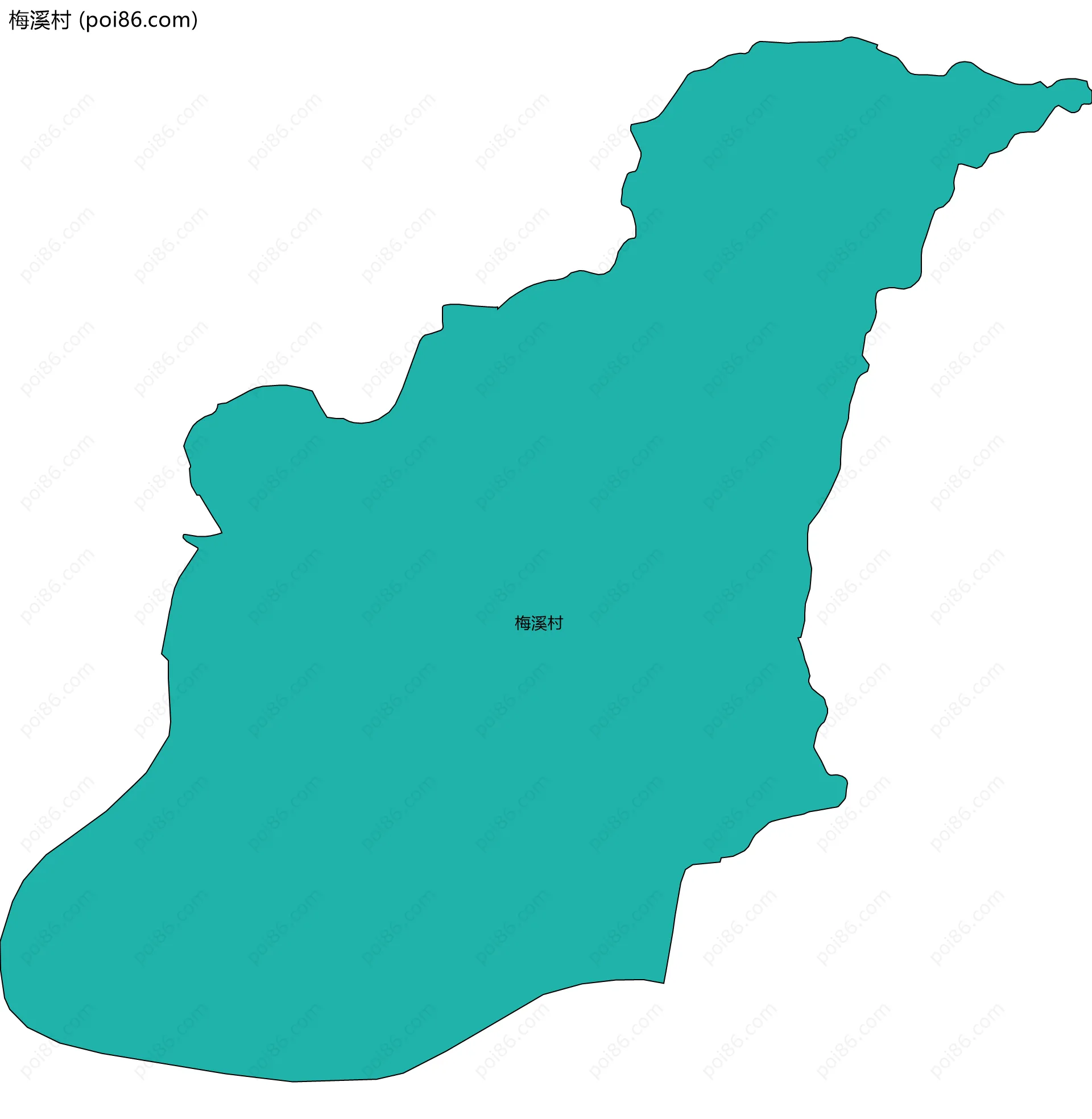 梅溪村边界地图
