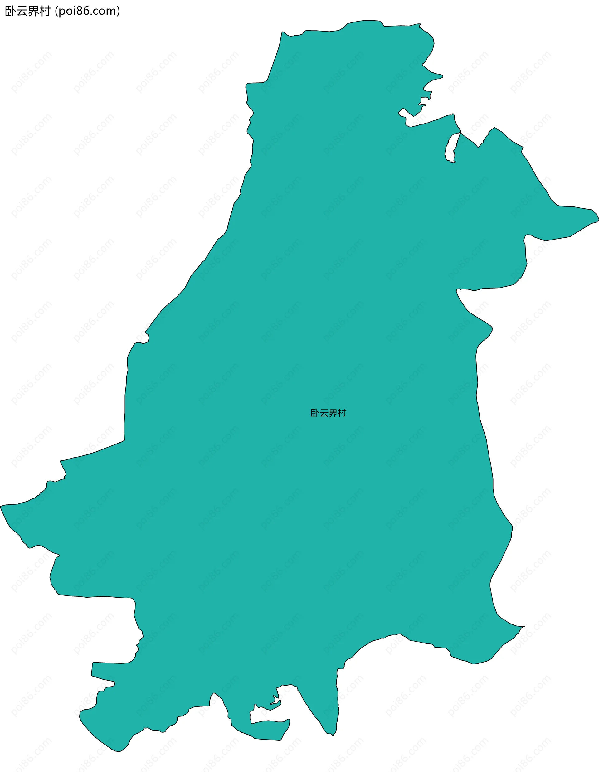 卧云界村边界地图