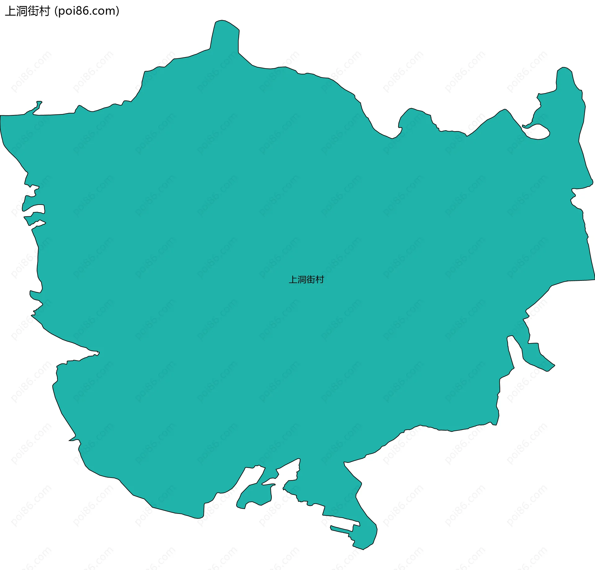 上洞街村边界地图