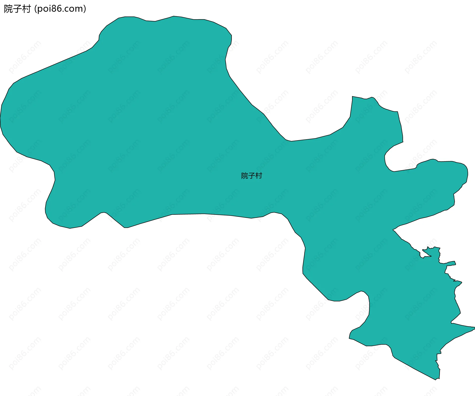 院子村边界地图