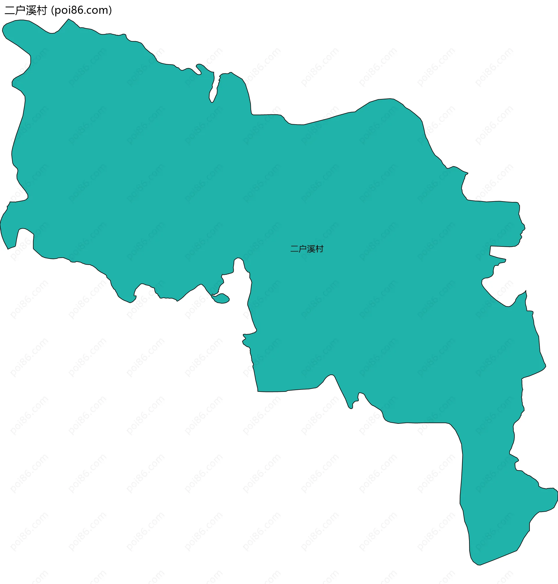 二户溪村边界地图