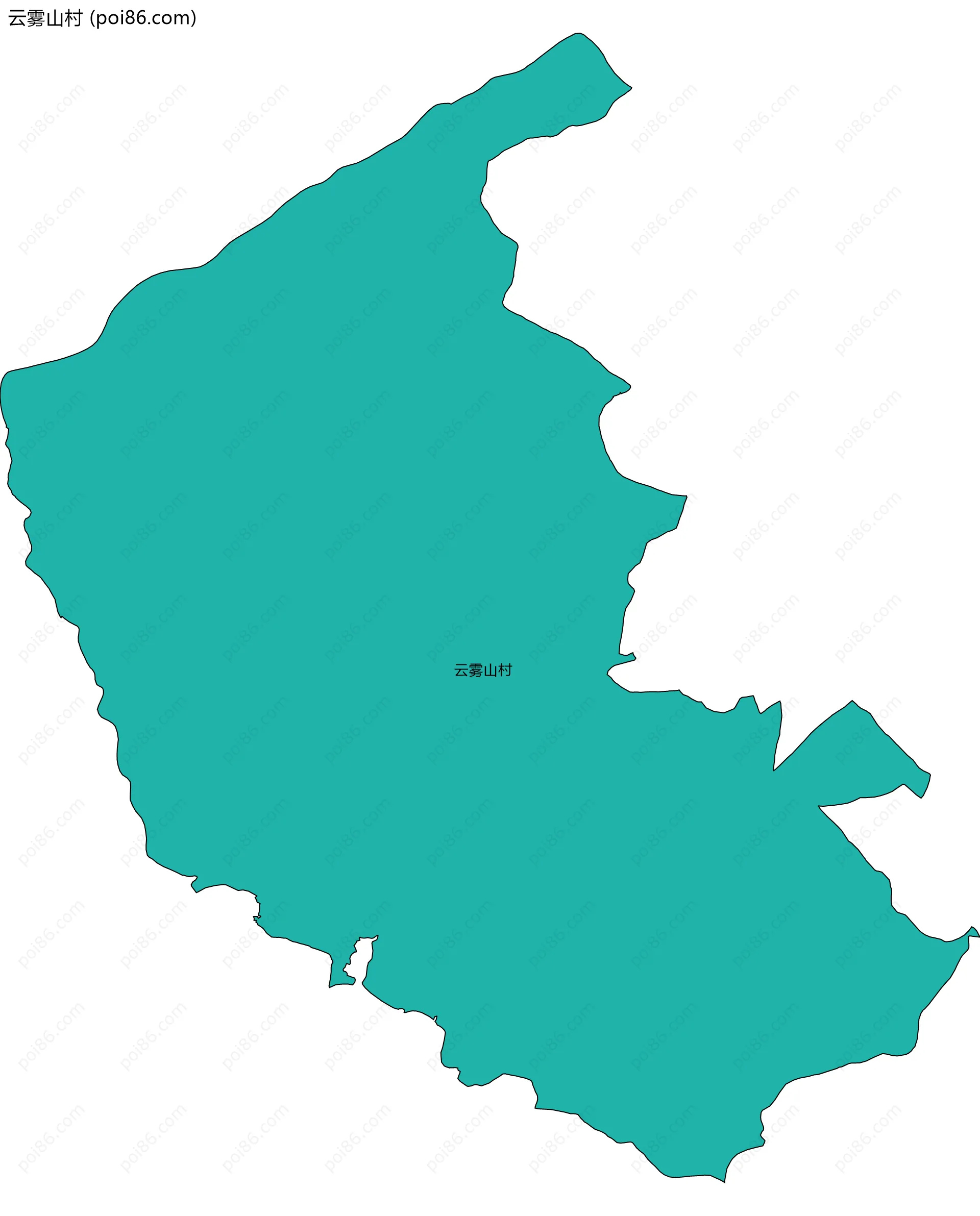 云雾山村边界地图