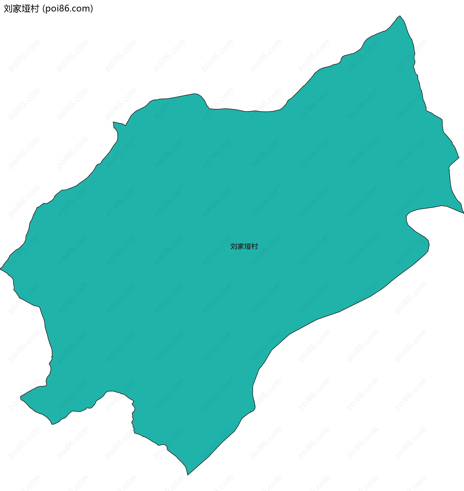 刘家垭村边界地图