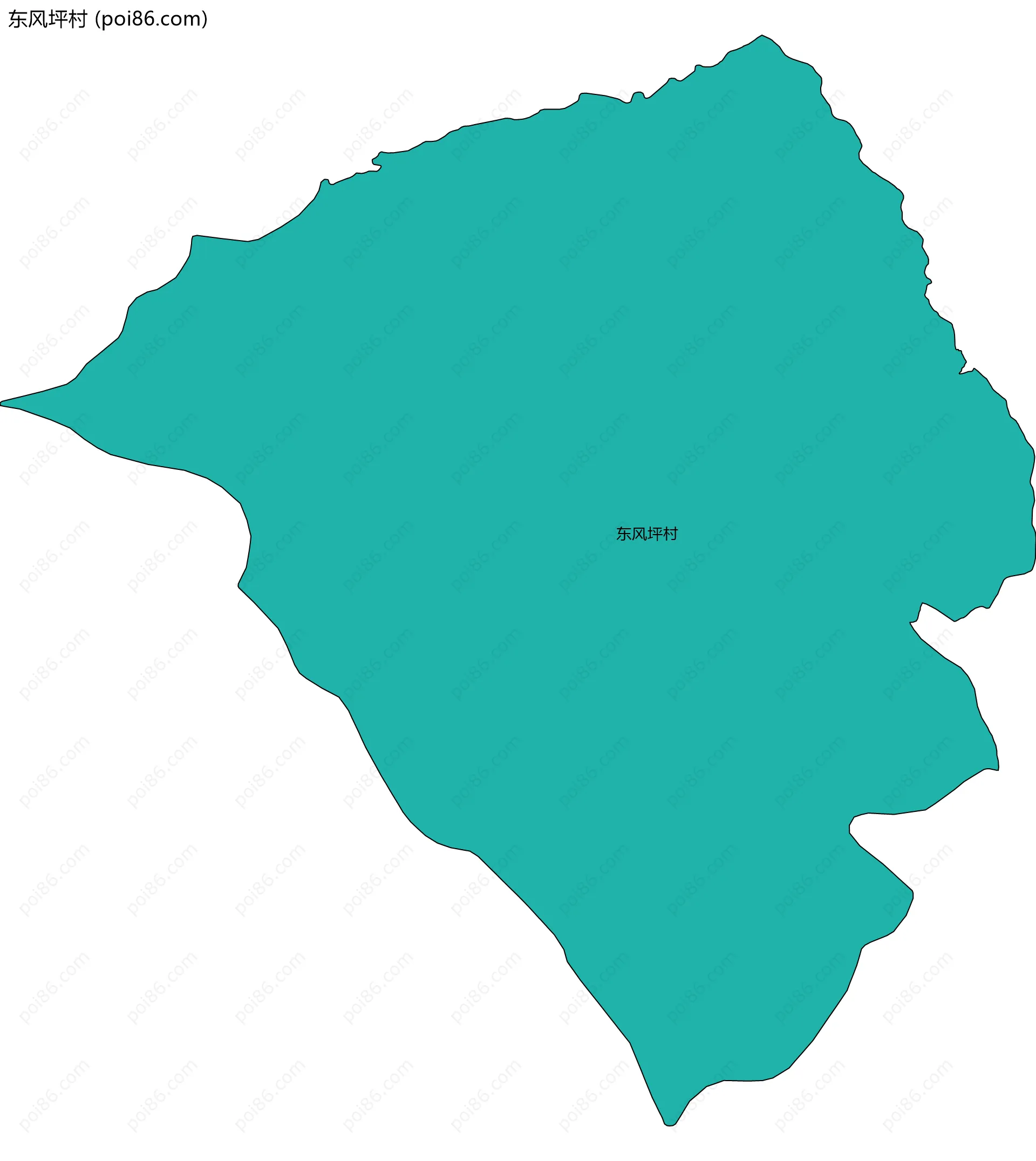 东风坪村边界地图