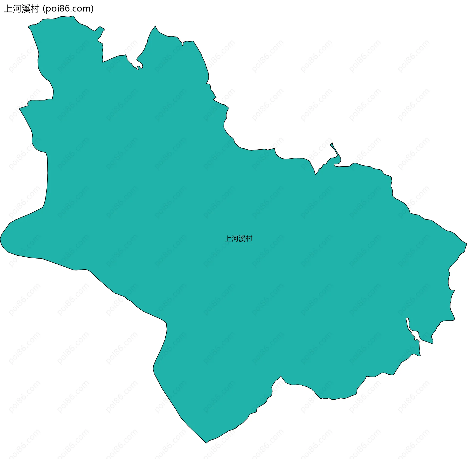 上河溪村边界地图