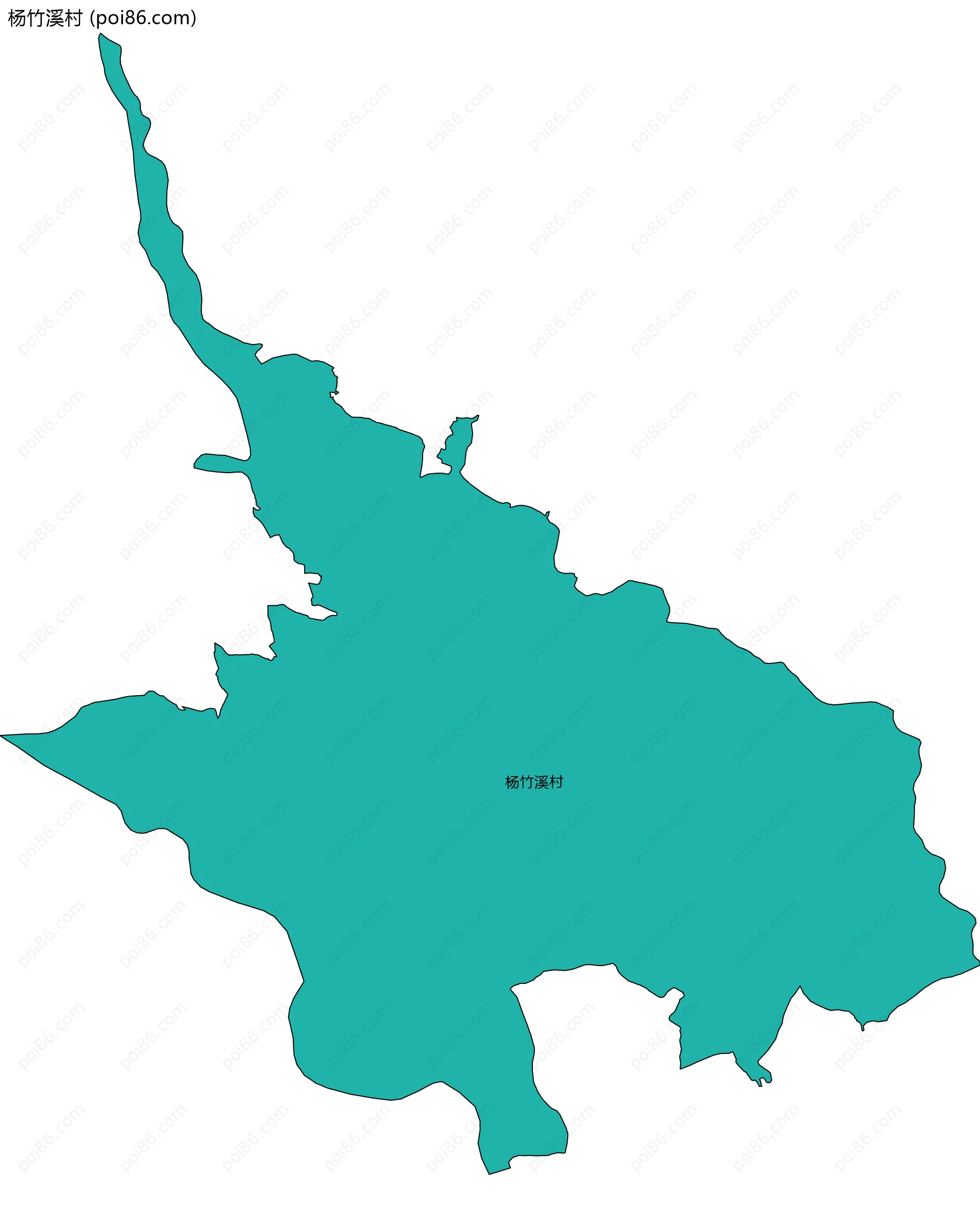 杨竹溪村边界地图
