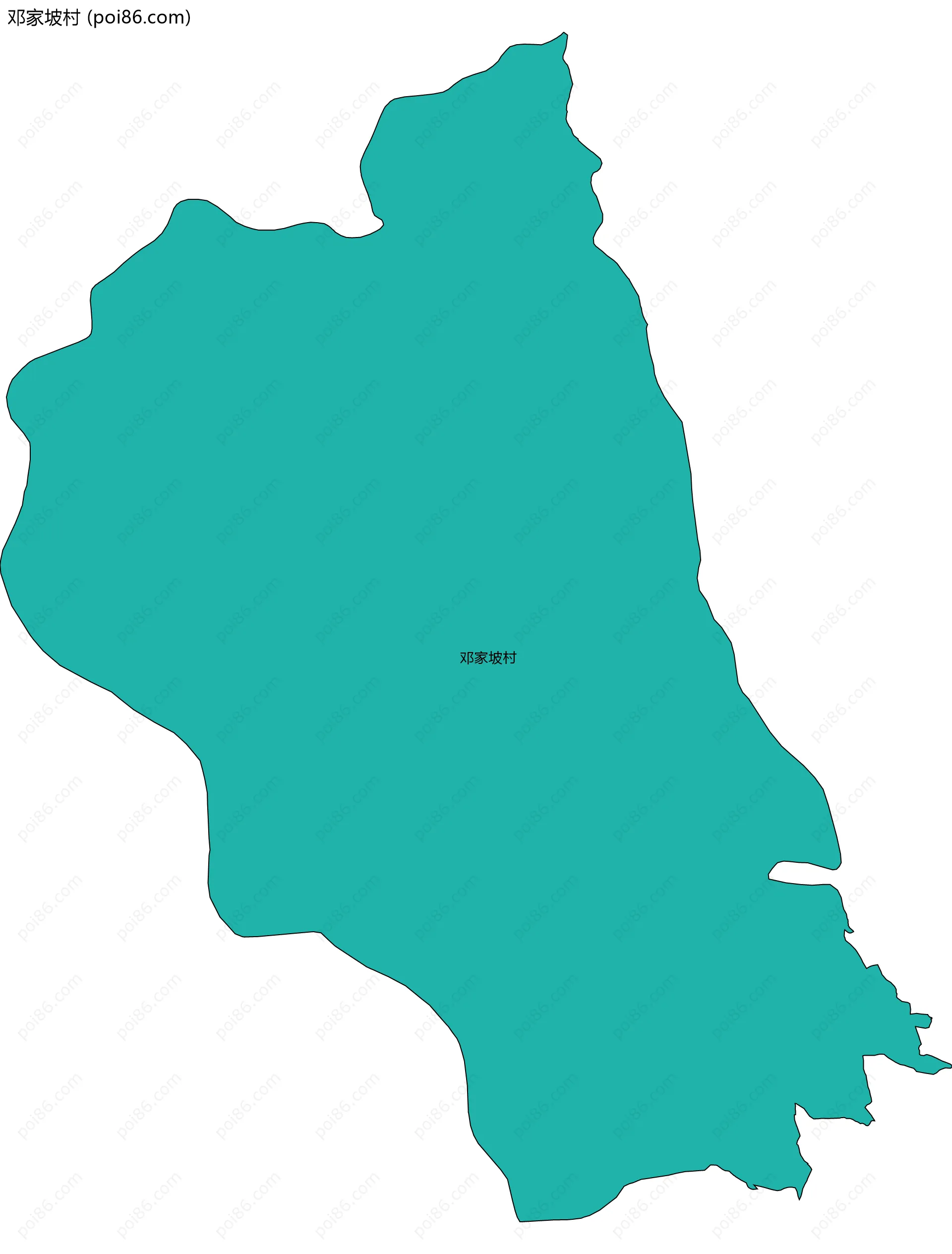邓家坡村边界地图