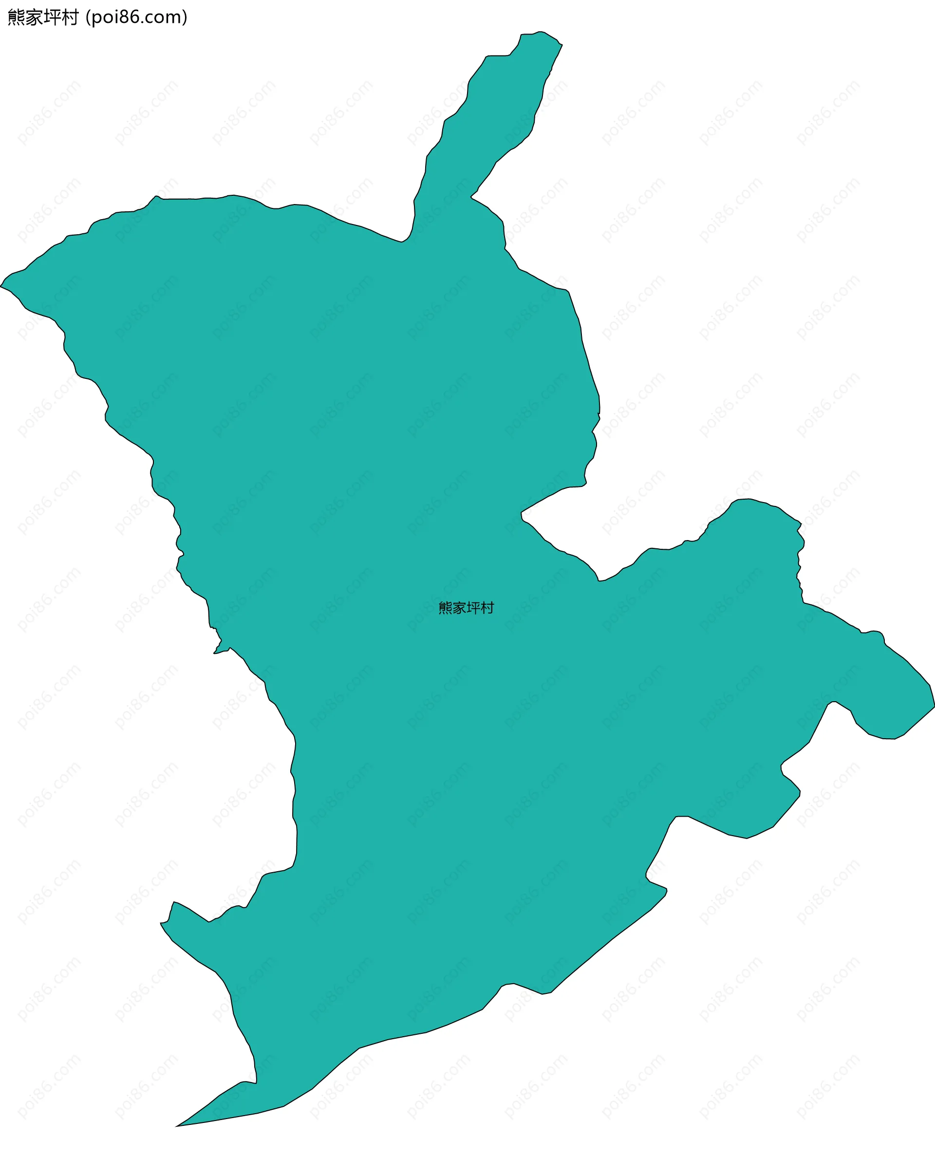 熊家坪村边界地图