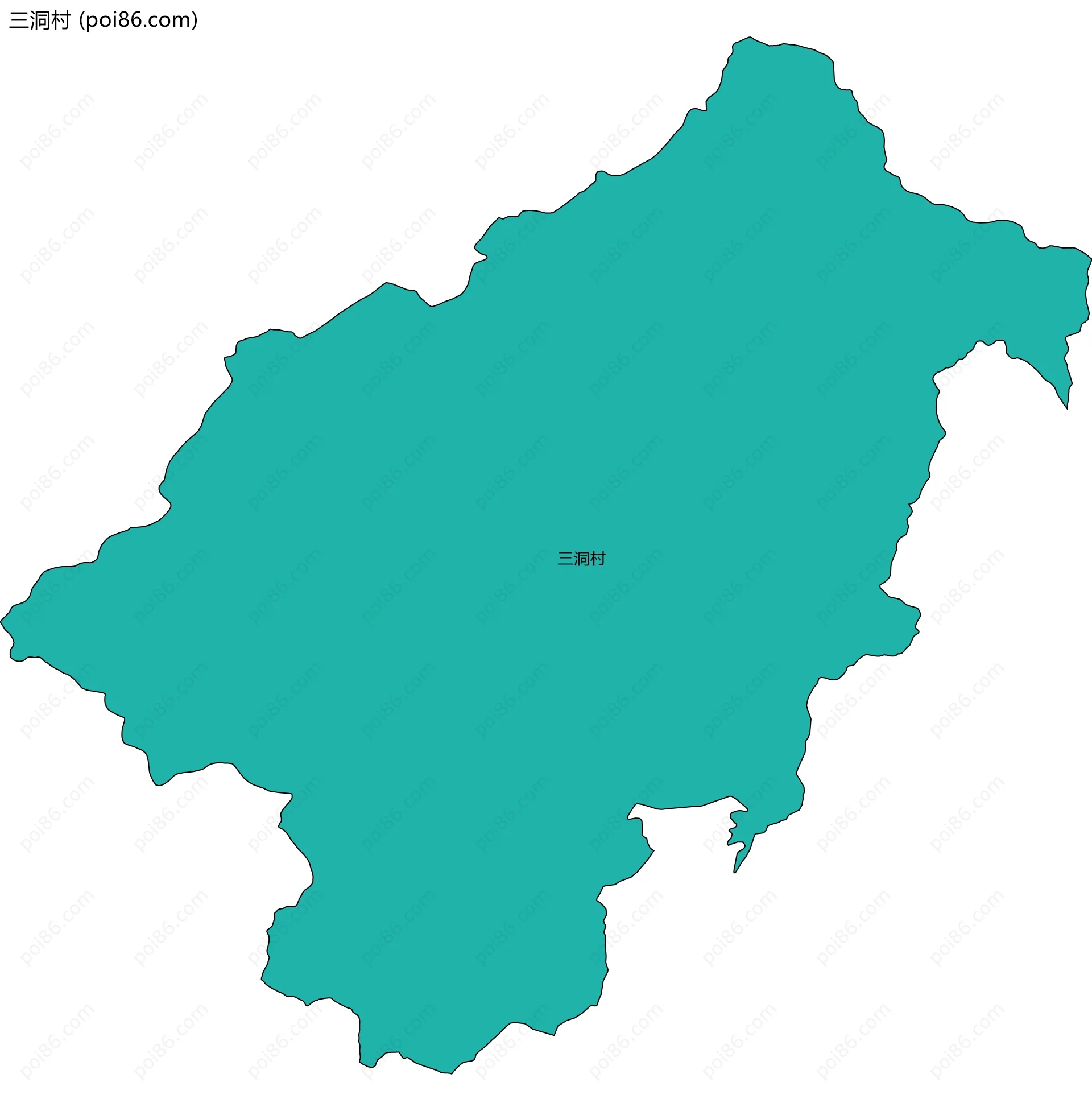 三洞村边界地图