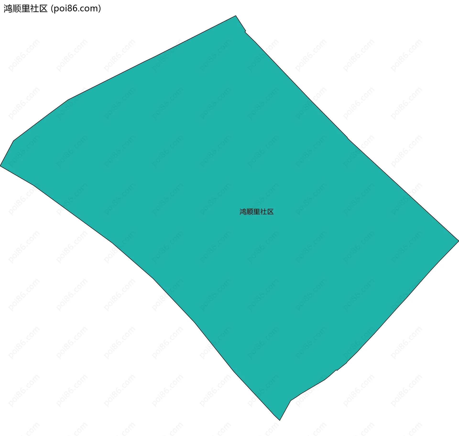 鸿顺里社区边界地图