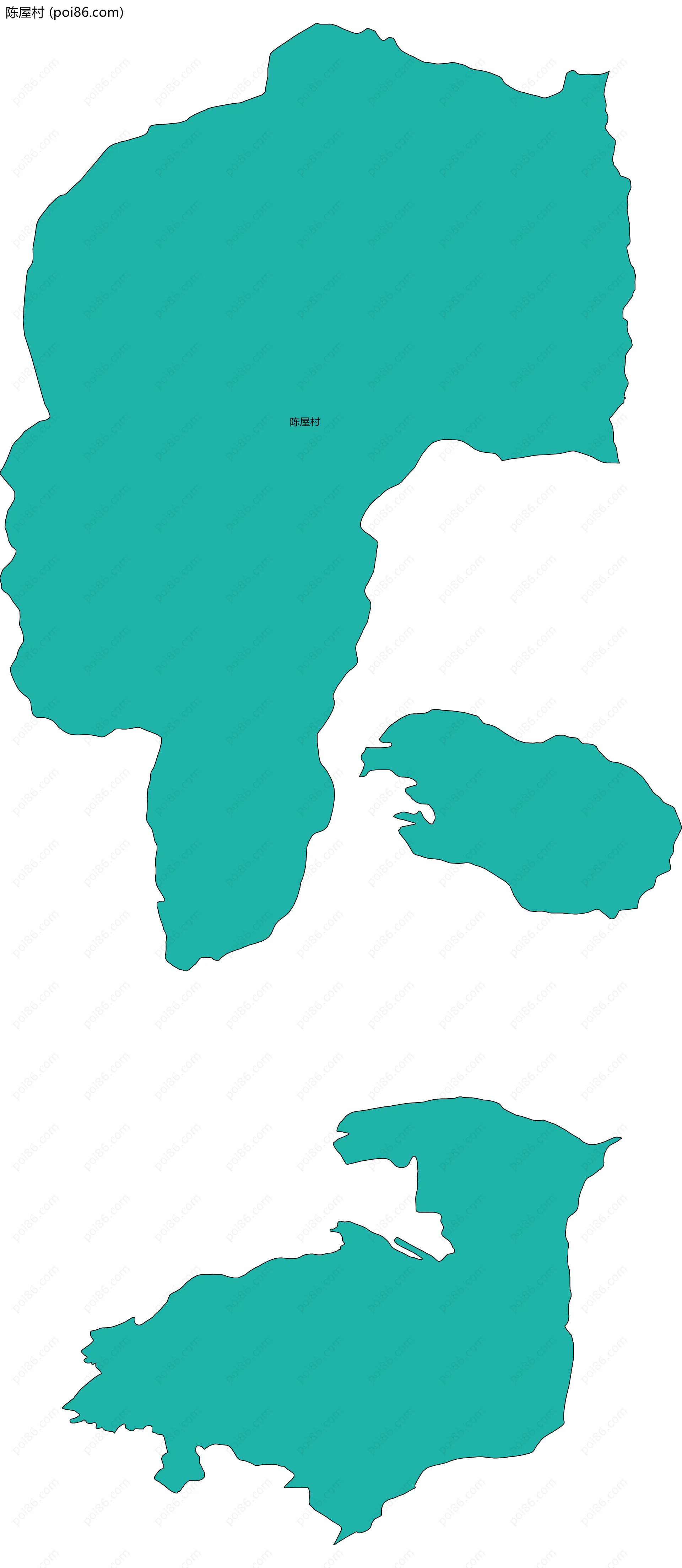 陈屋村边界地图