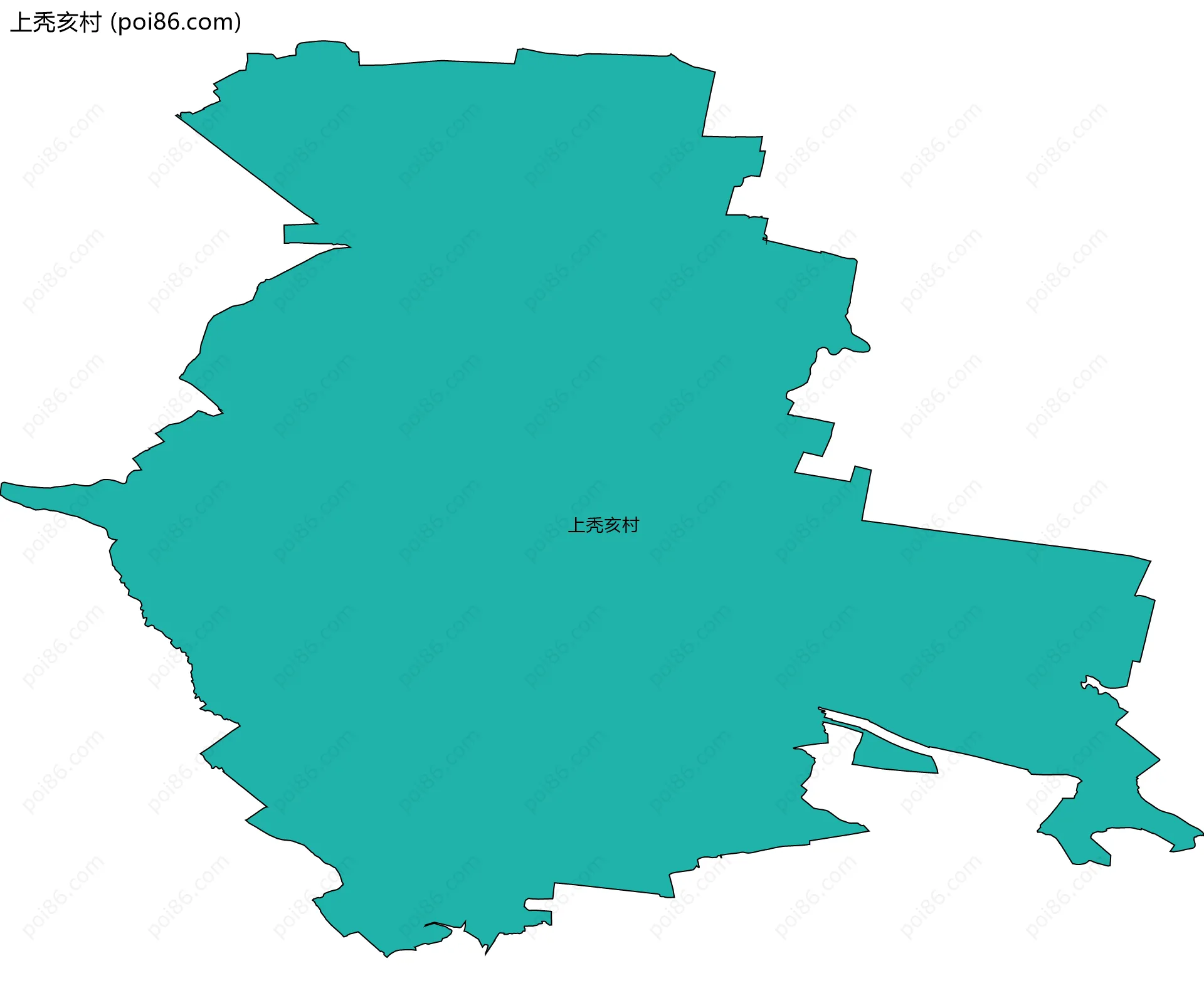 上秃亥村边界地图