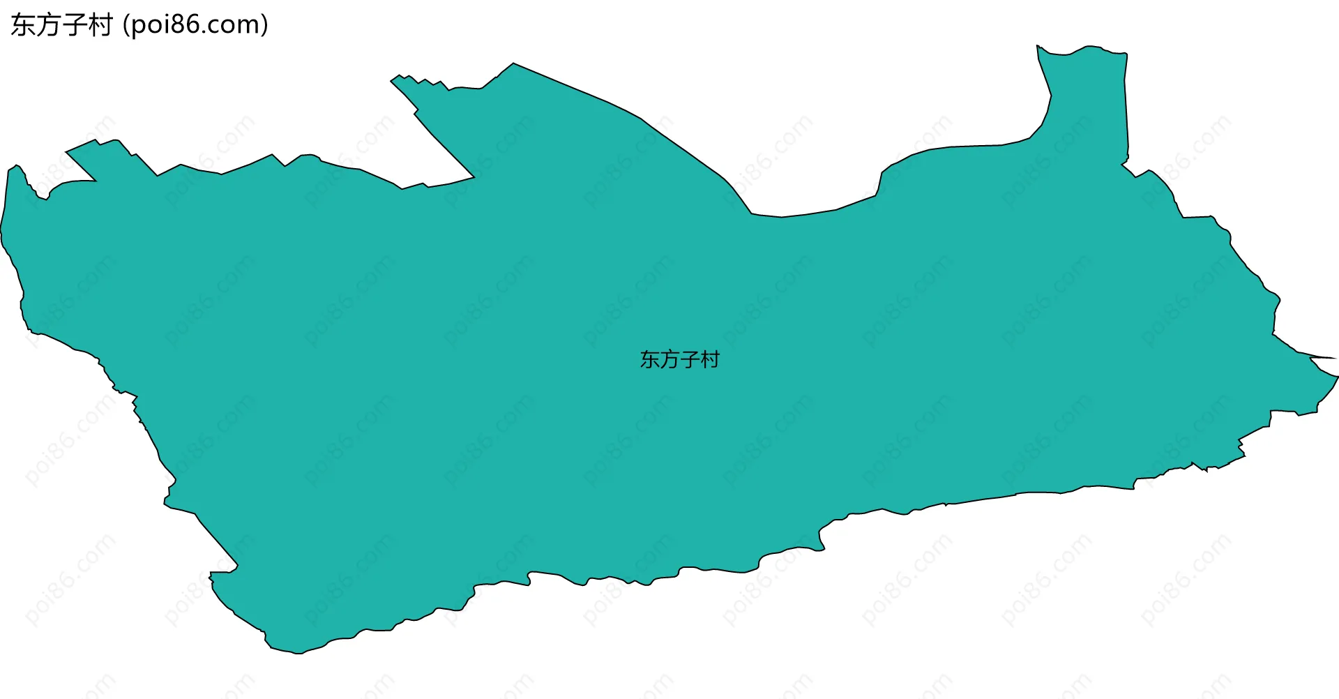 东方子村边界地图