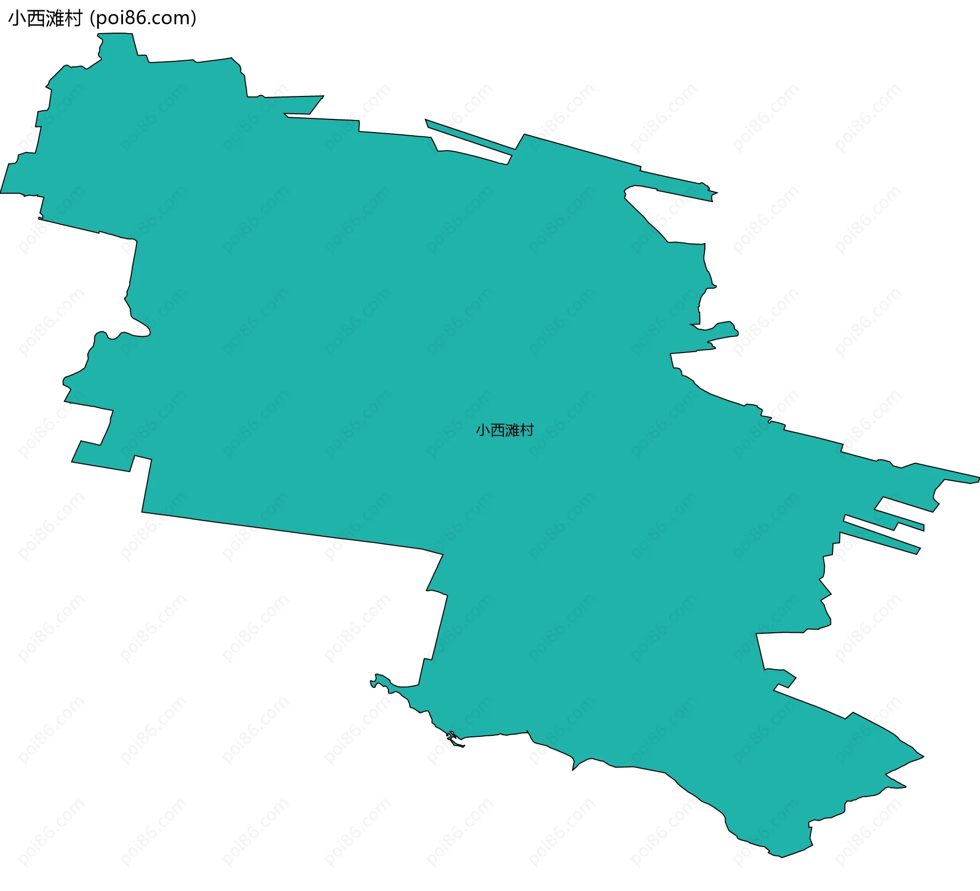 小西滩村边界地图