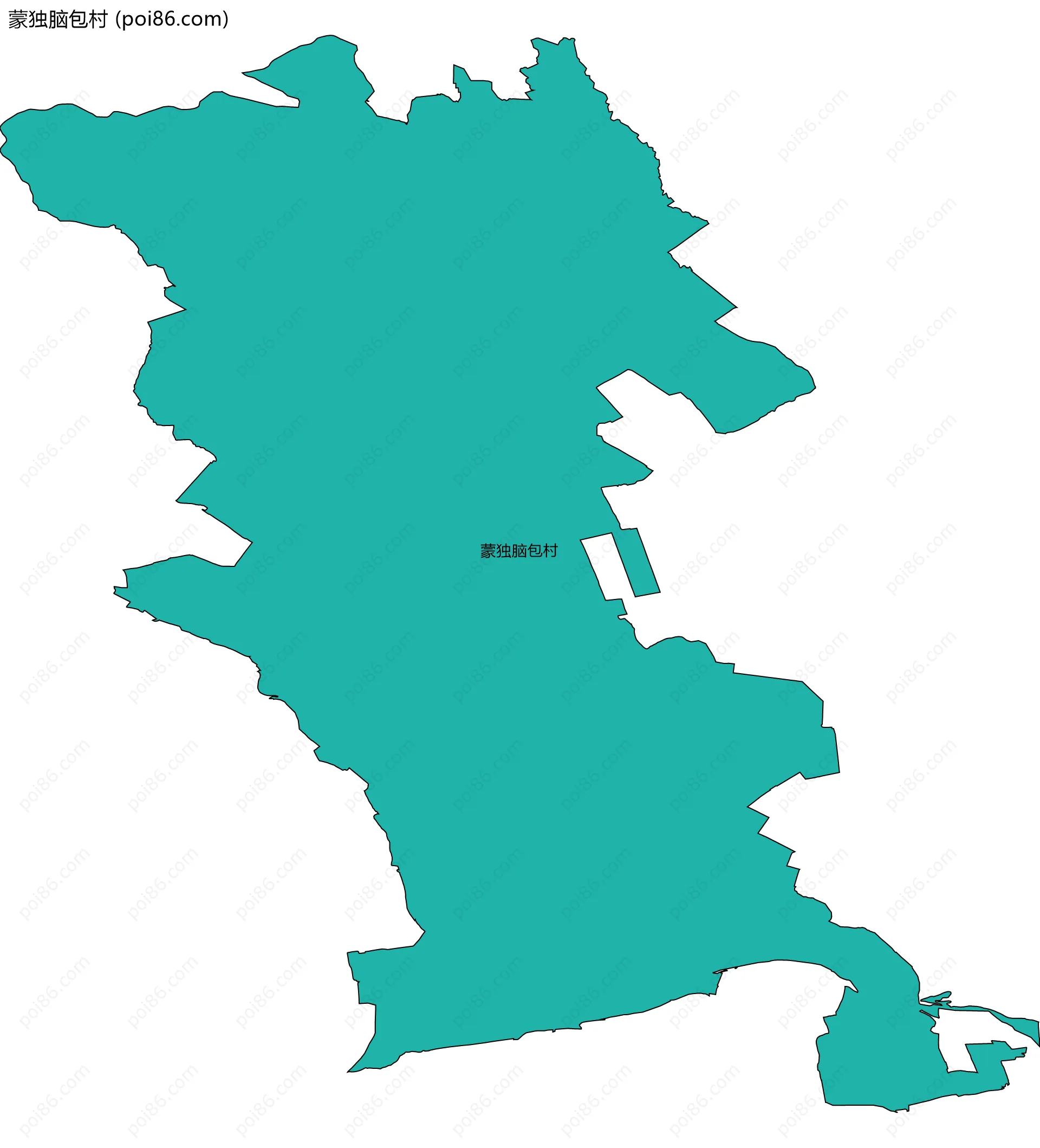 蒙独脑包村边界地图