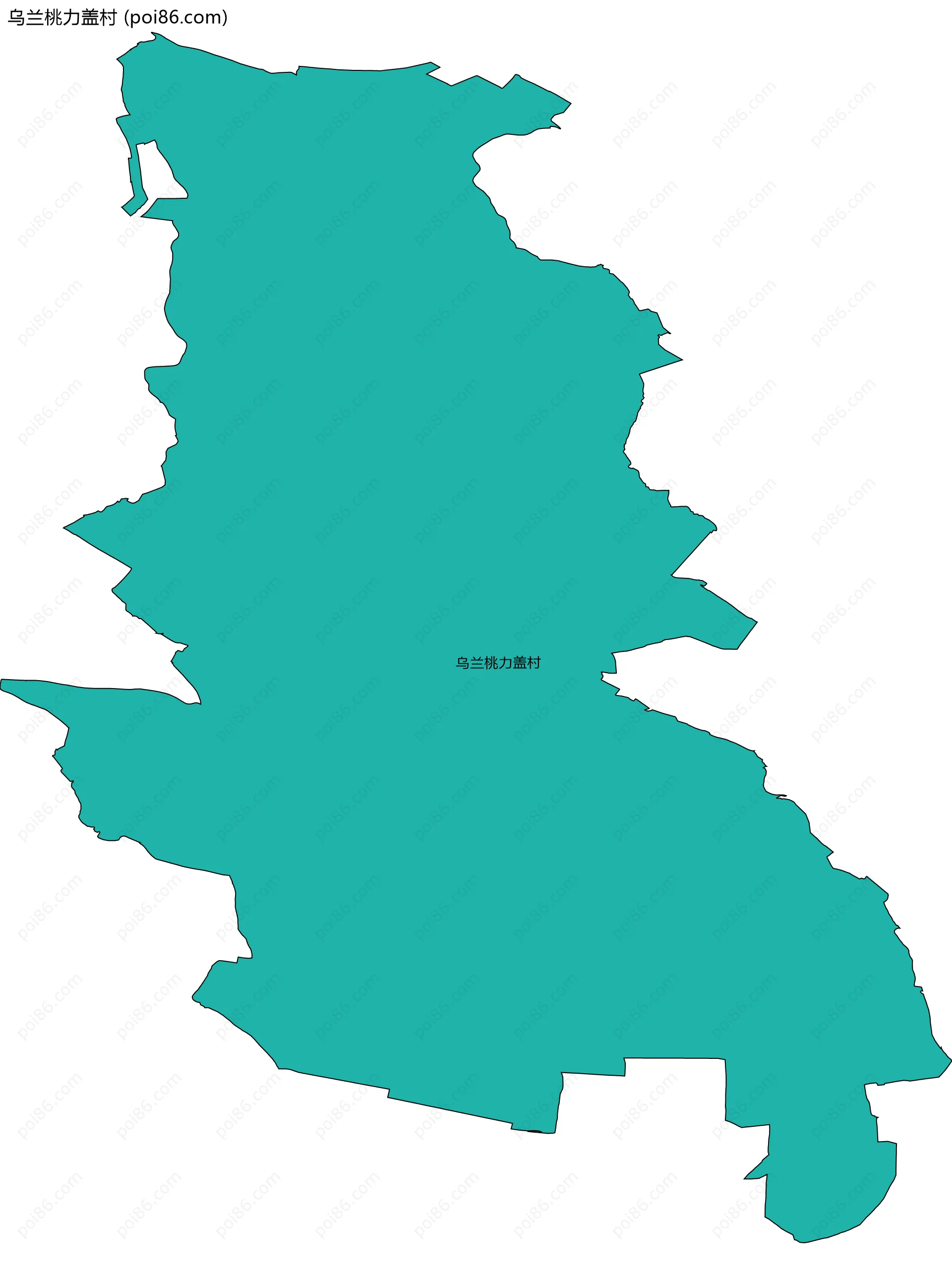 乌兰桃力盖村边界地图