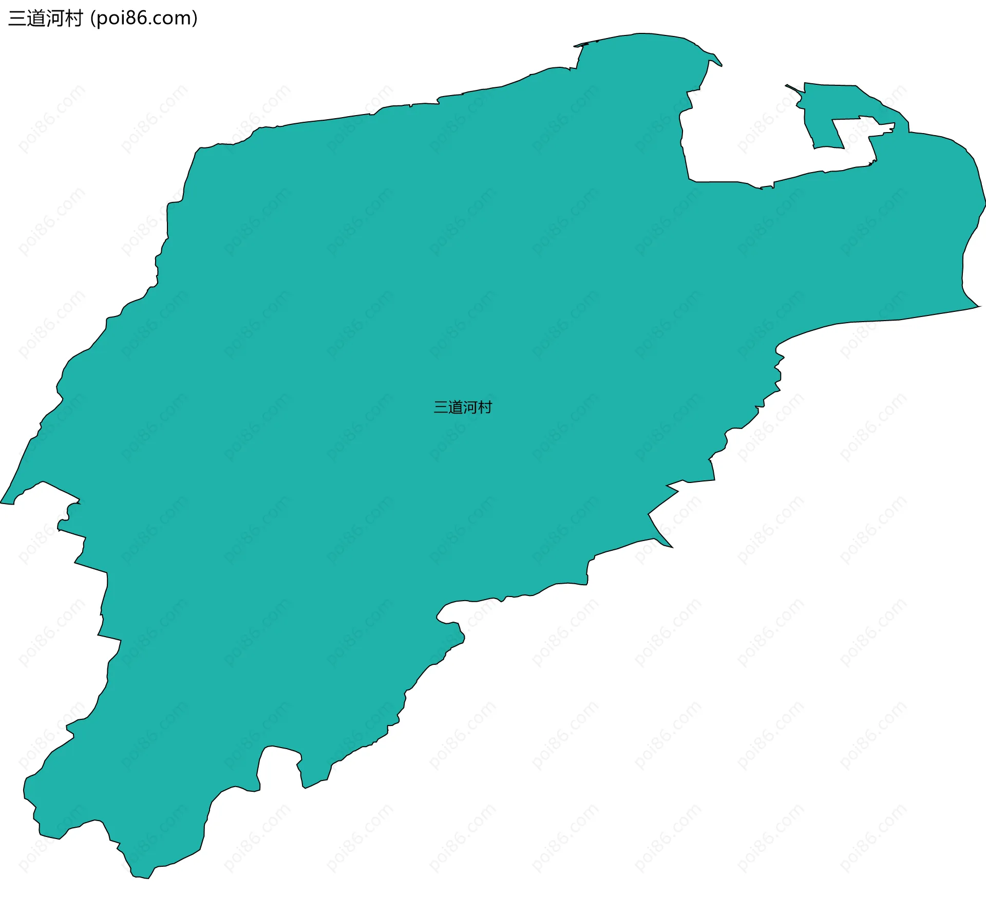 三道河村边界地图