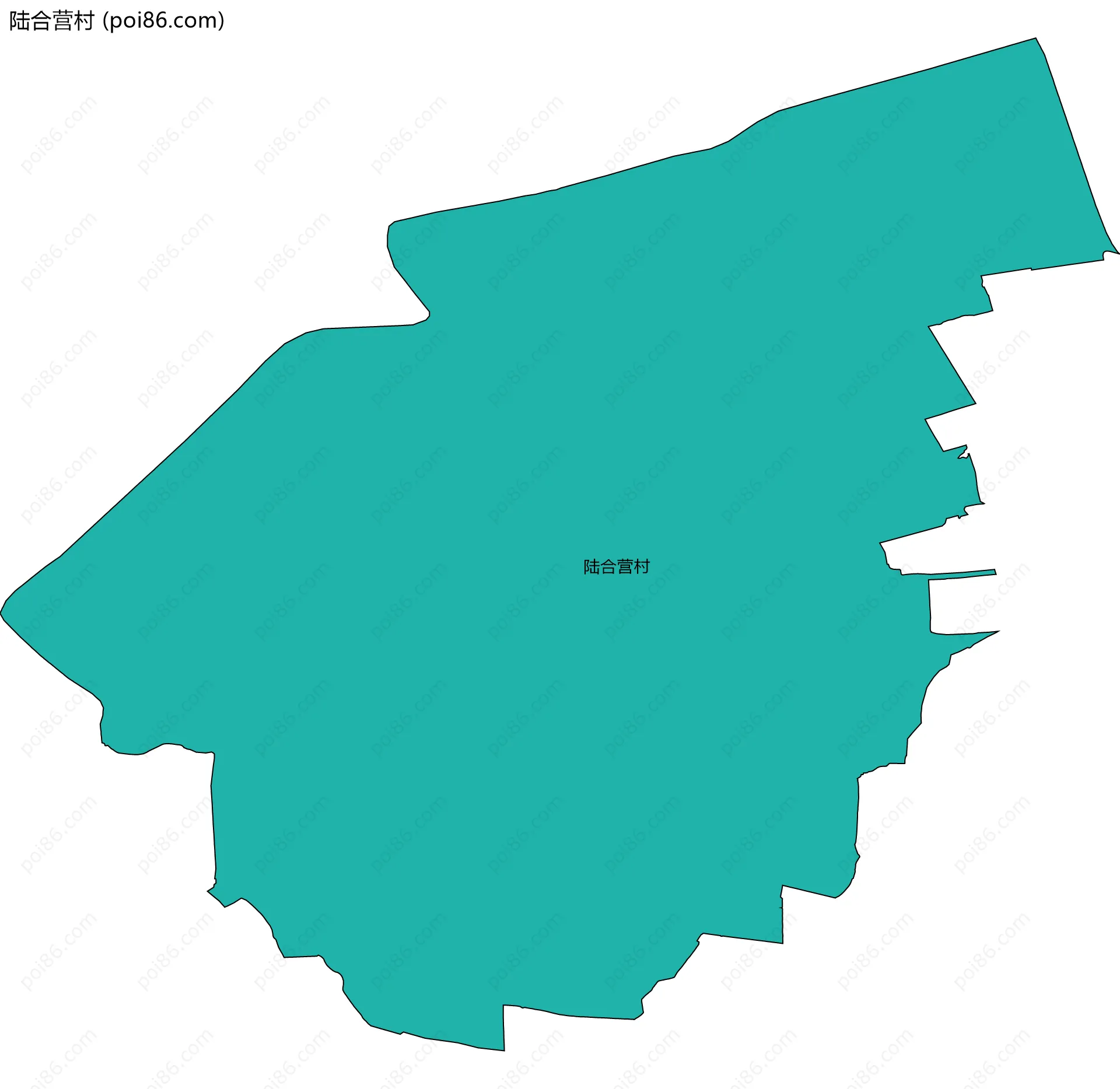 陆合营村边界地图
